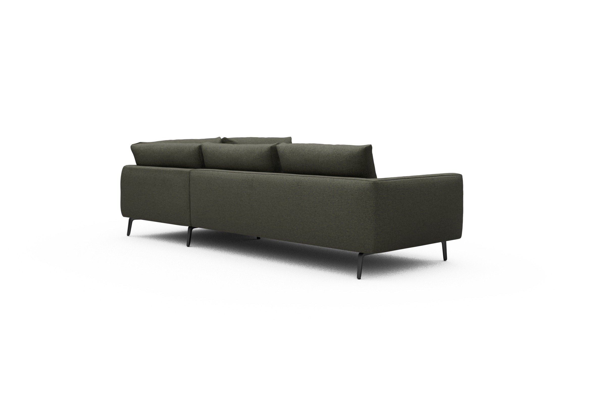 Ecksofa Karl Relax-Ecke rechts mit 2,5-Sitzer Sama-Winter-Moss