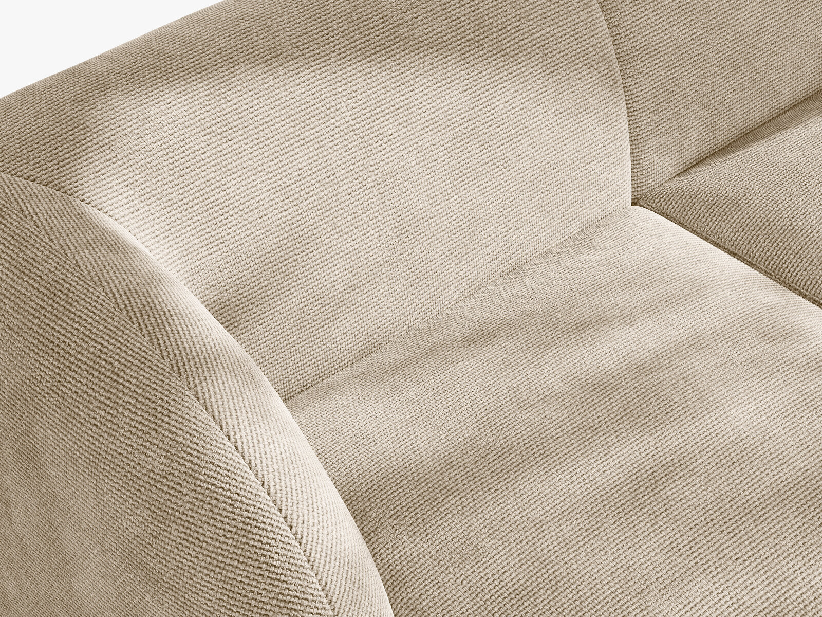 Micadoni 5-Sitzer Symmetrisches Ecksofa Miley Chenille Eden Beige