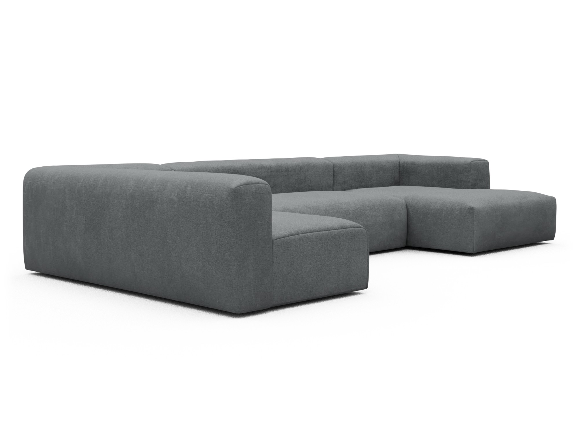 Skandi Home Wohnlandschaft Fred Chaiselongue rechts mit 2-Sitzer und lange Armlehne links Casone-Gravel-Grey moebelfaktor