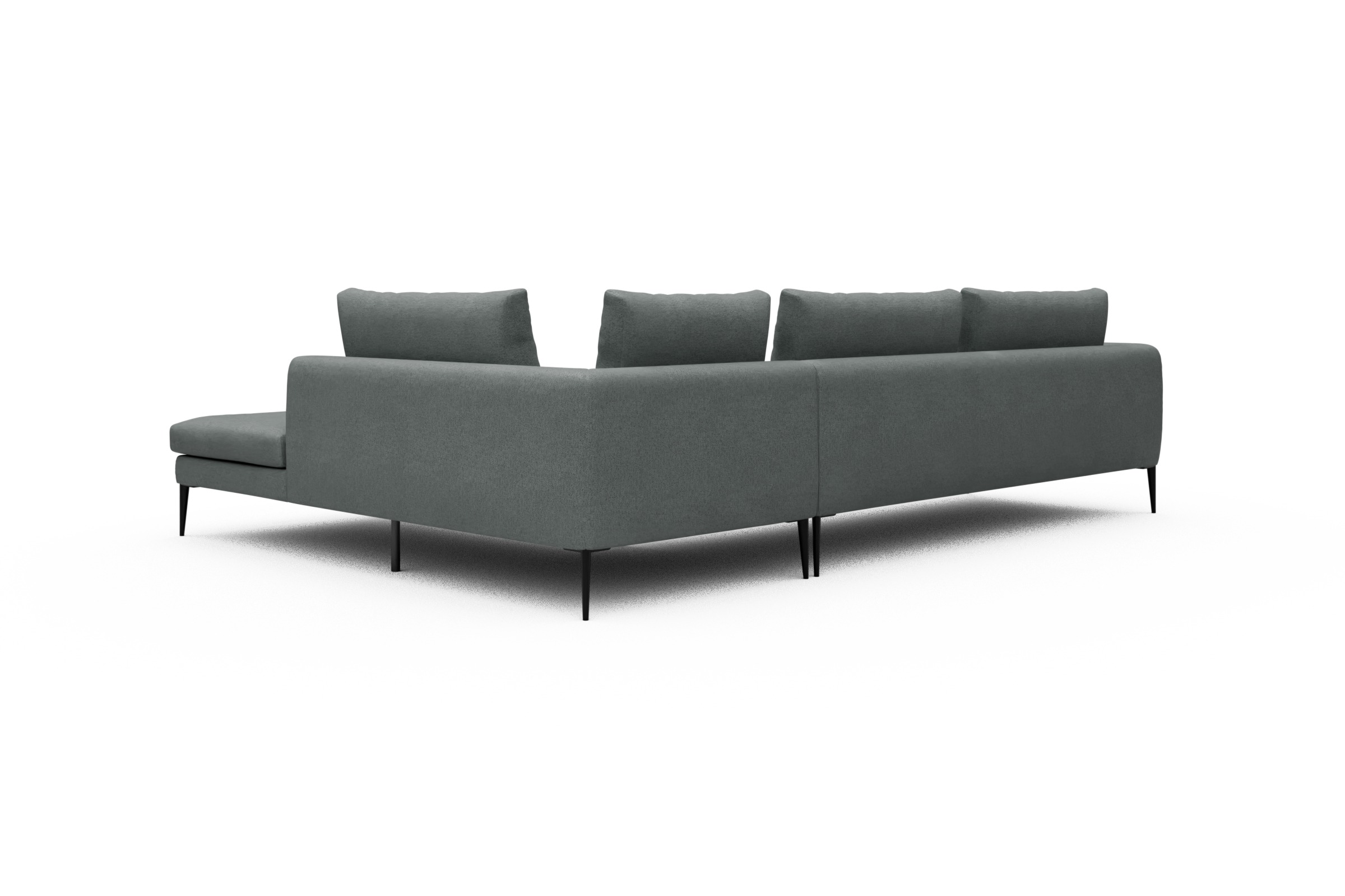 Ecksofa Paul Relax-Ecke links mit 3-Sitzer Denari-Soft-Grey