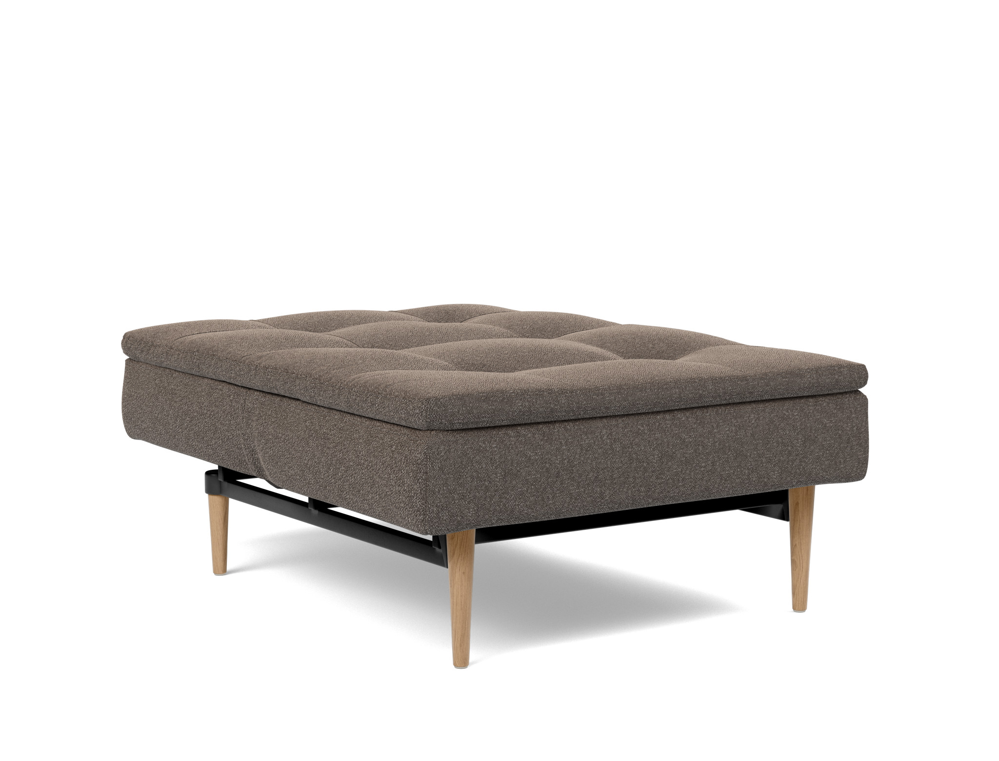 Sessel Dublexo Boucle Skandi 530-Taupe Beine Styletto Eiche hell