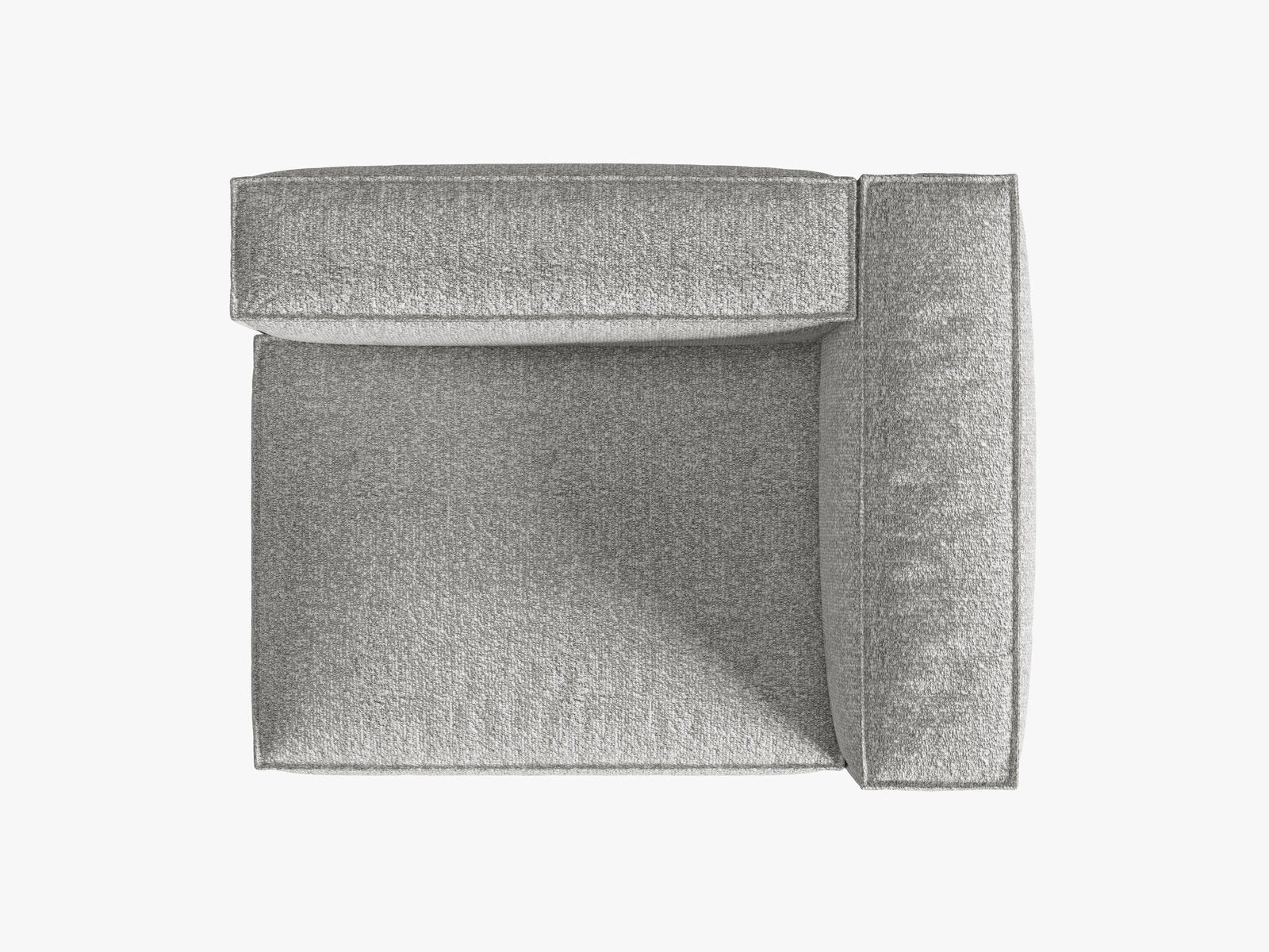 Micadoni Eckmodul Nuria 2-Sitzer Rechts Boucle Silber