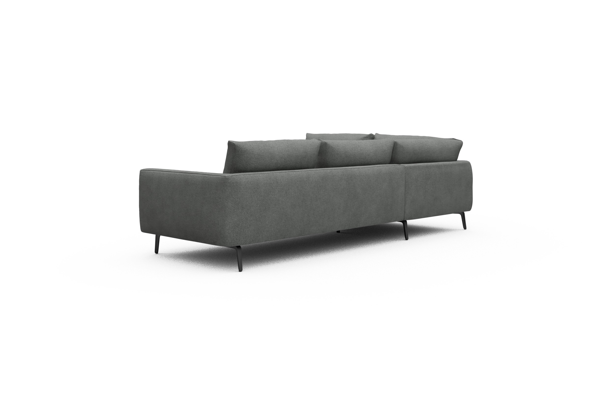 Ecksofa Karl Relax-Ecke links mit 2,5-Sitzer Boucle-Ash-Grey