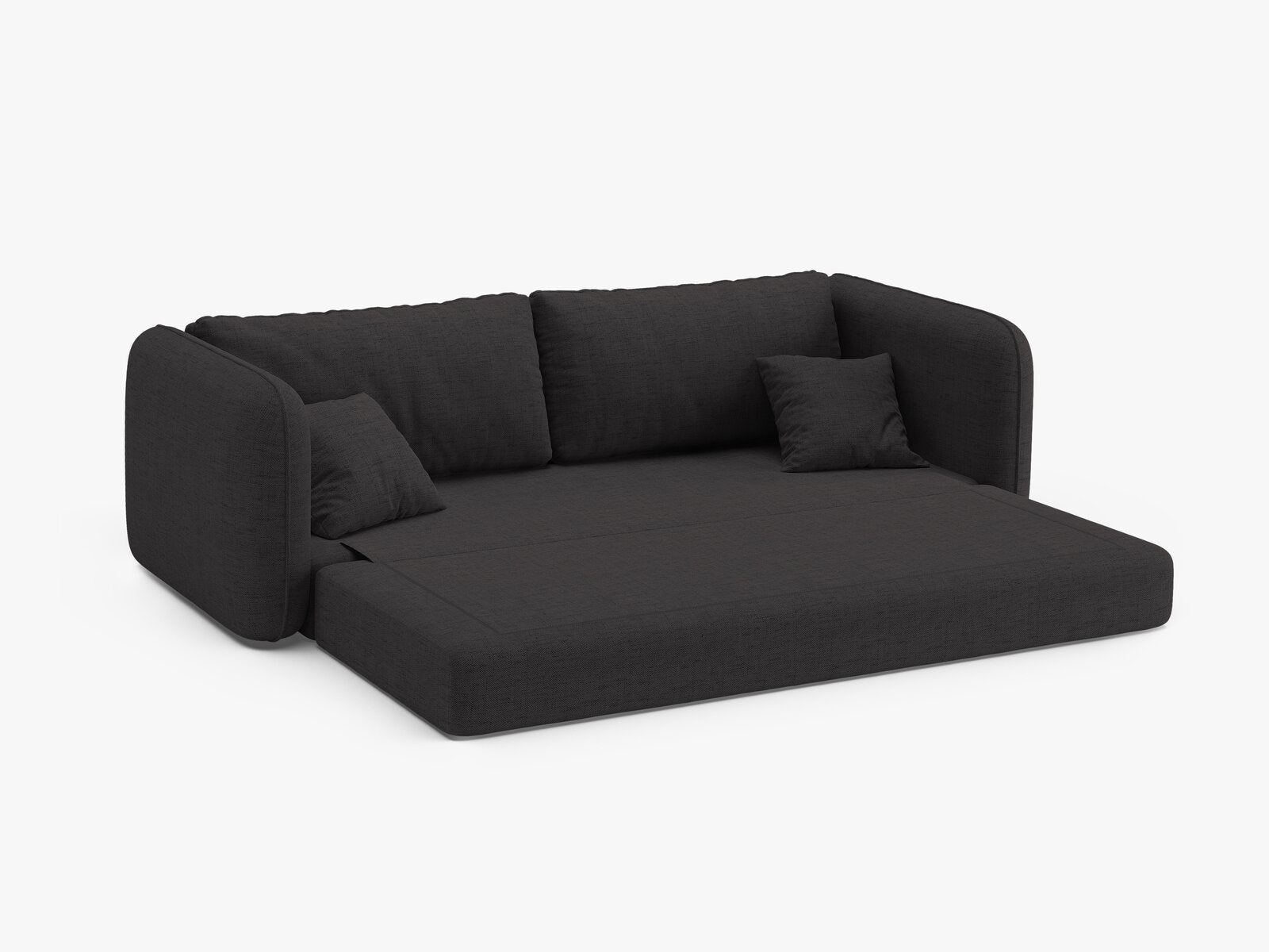 Micadoni Sofa mit Schlaffunktion Dormi 3-Sitzer Strukturierter Stoff Moly Anthrazit