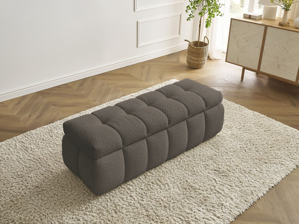Bobochic Mont-blanc Bettbank Bouclé-Stoff Braun