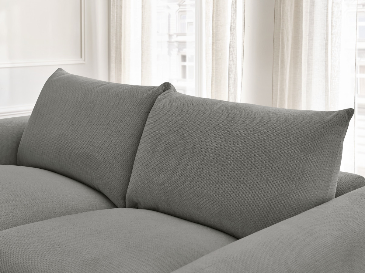 Bobochic Ernest Schlafsofa 3-Sitzer, Liegefläche 190 × 140 / 160 cm Stoff Dunkelgrau, Liegefläche 160 × 190 cm