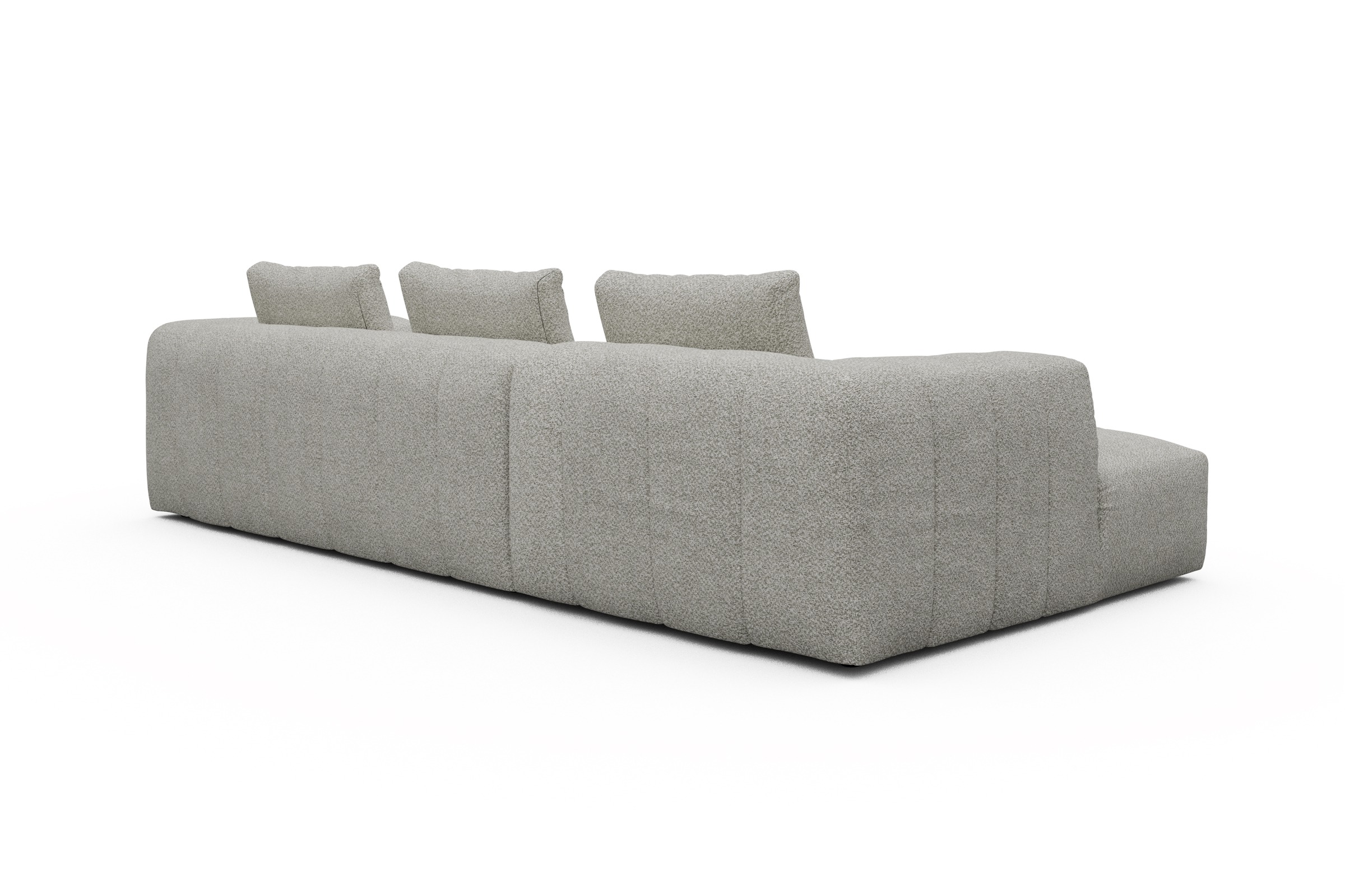 Ecksofa Hugo 2,5-Sitzer Armlehne rechts mit Chaiselongue Vanora-Warm-Sand