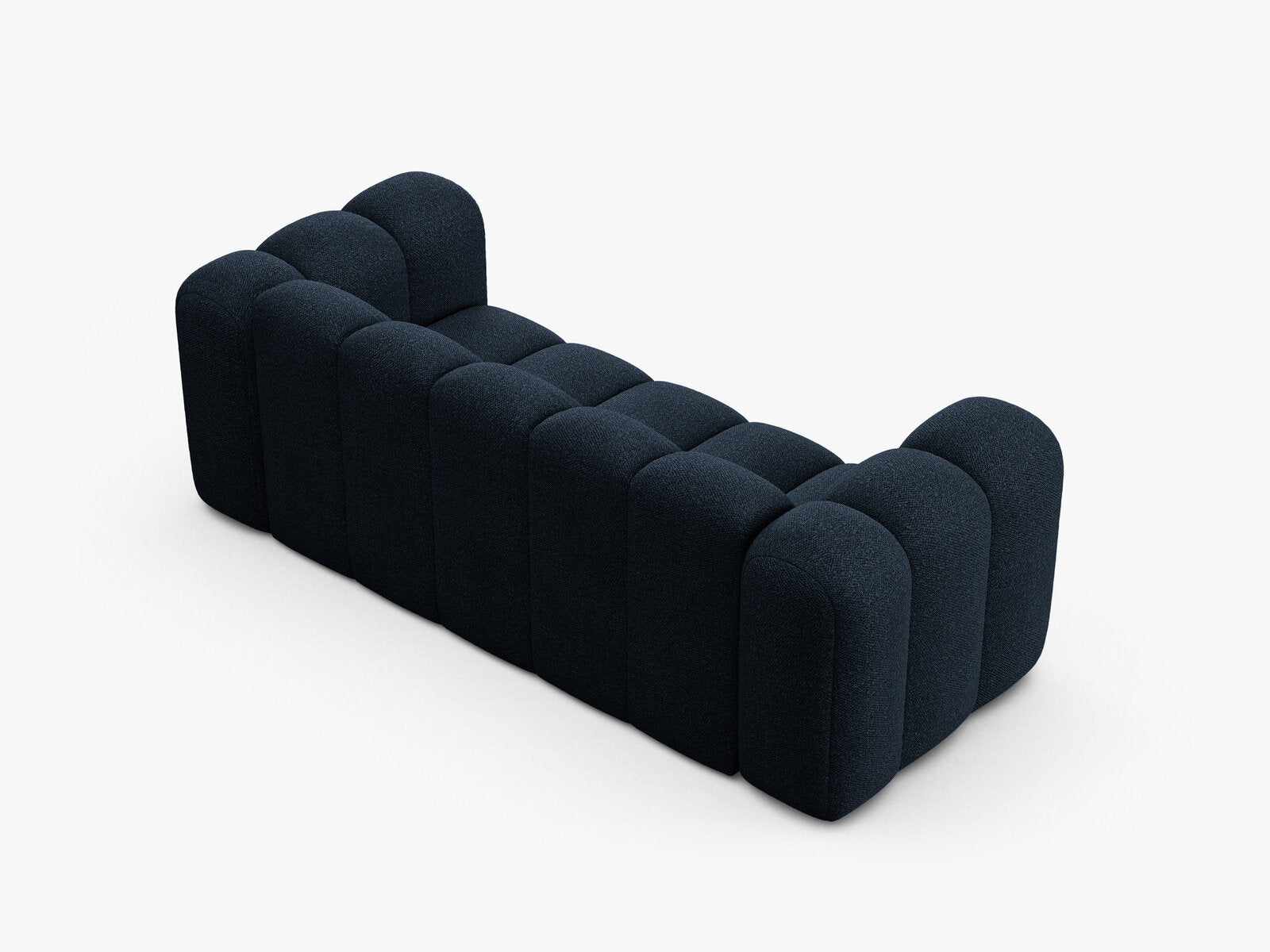 Micadoni Sofa Lupine 2-Sitzer Boucle Baloo Dunkelblau