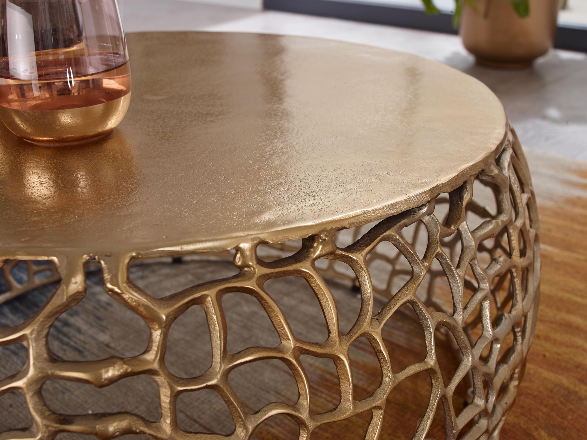 Couchtisch Brekke Gold Ø 66 × H 30 cm