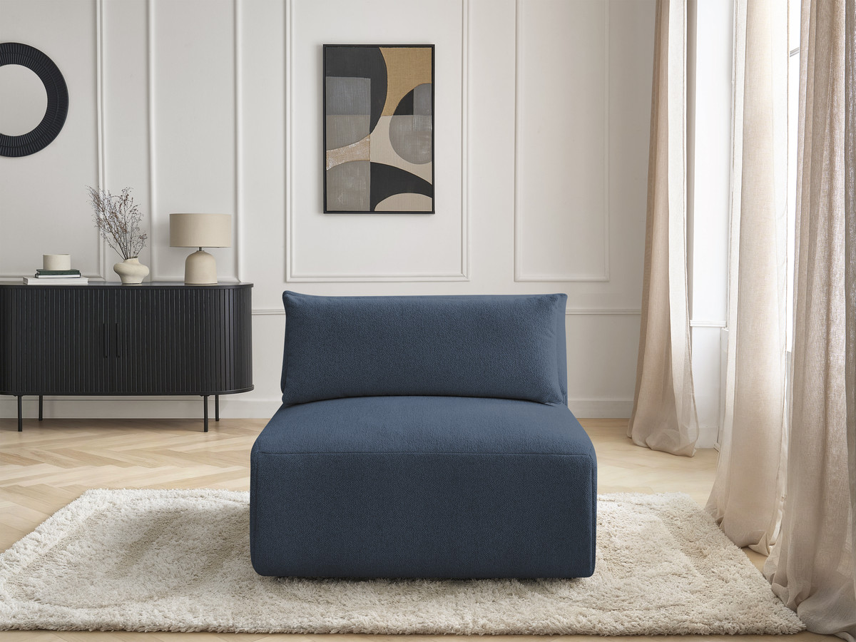 Bobochic Jana Sofamodul 1-Sitzer Melange-Stoff Blau