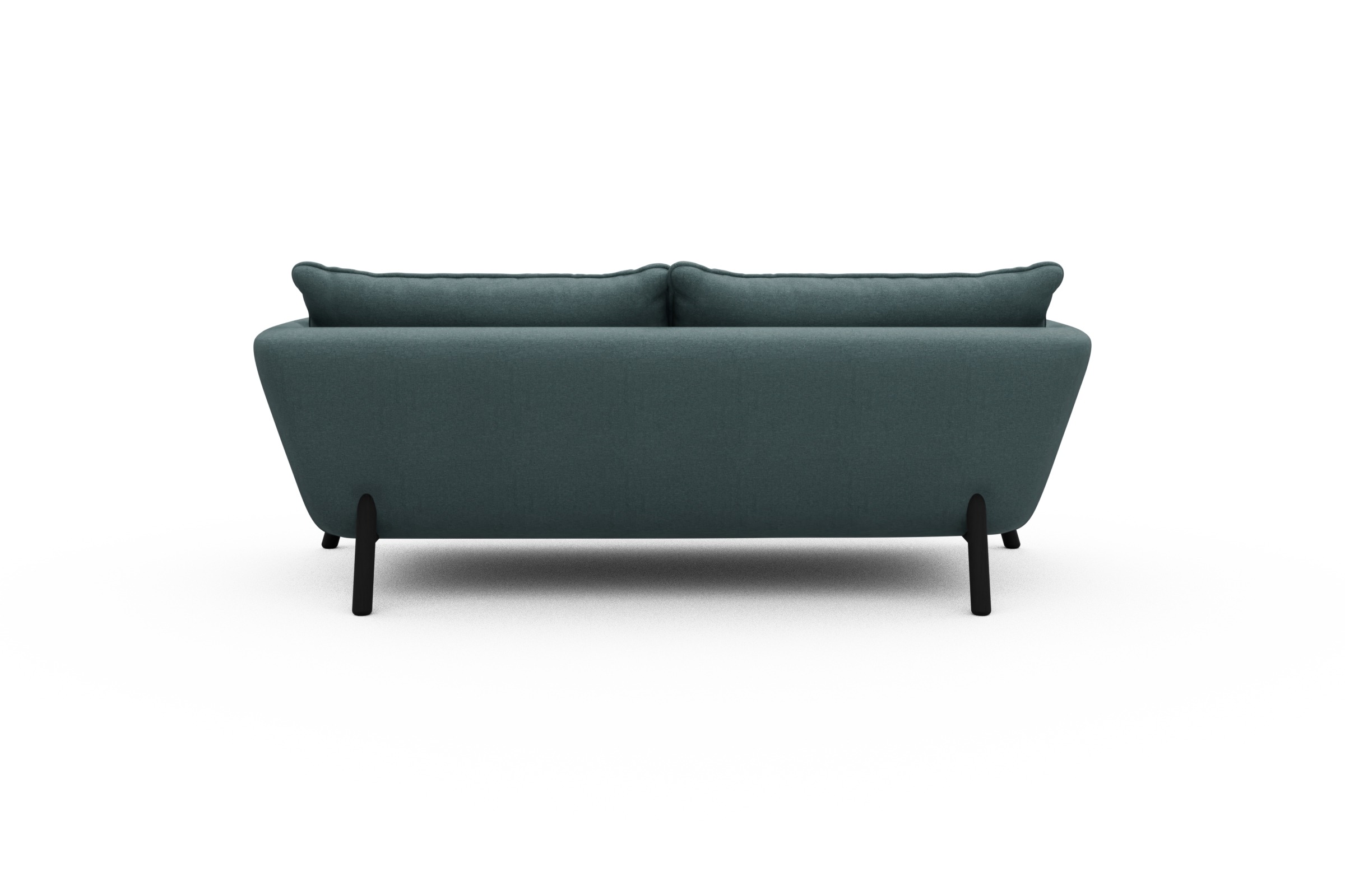 Sofa Emil PREMIUM 2-Sitzer Beinfarbe Eiche Schwarz Satya-Niagara