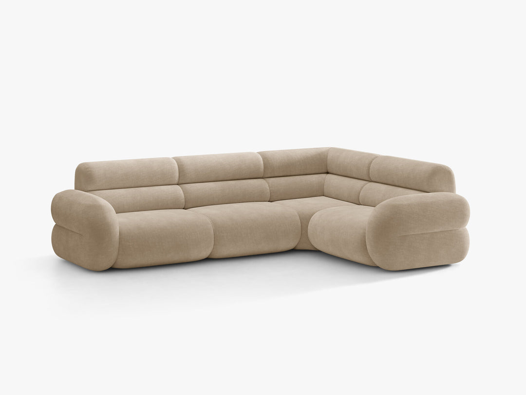 Micadoni Neo Ecksofa 5-Sitzer Links Chenille Golden Dunkelbeige