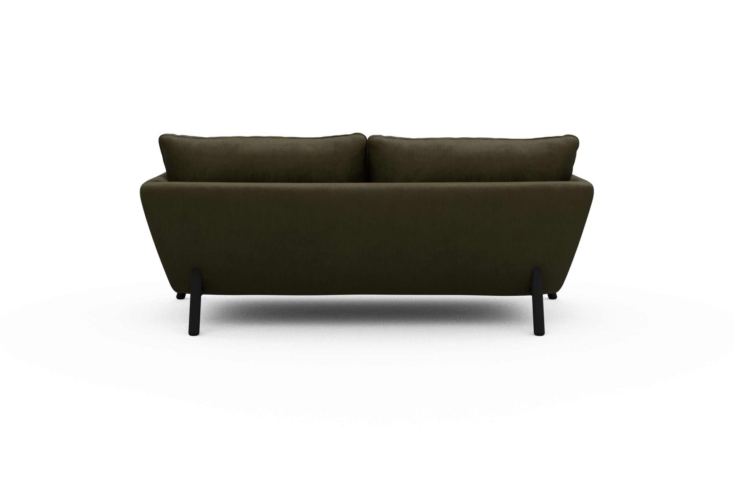 Sofa Emil 2-Sitzer Beinfarbe Eiche Schwarz Cordufine-Pine-Green