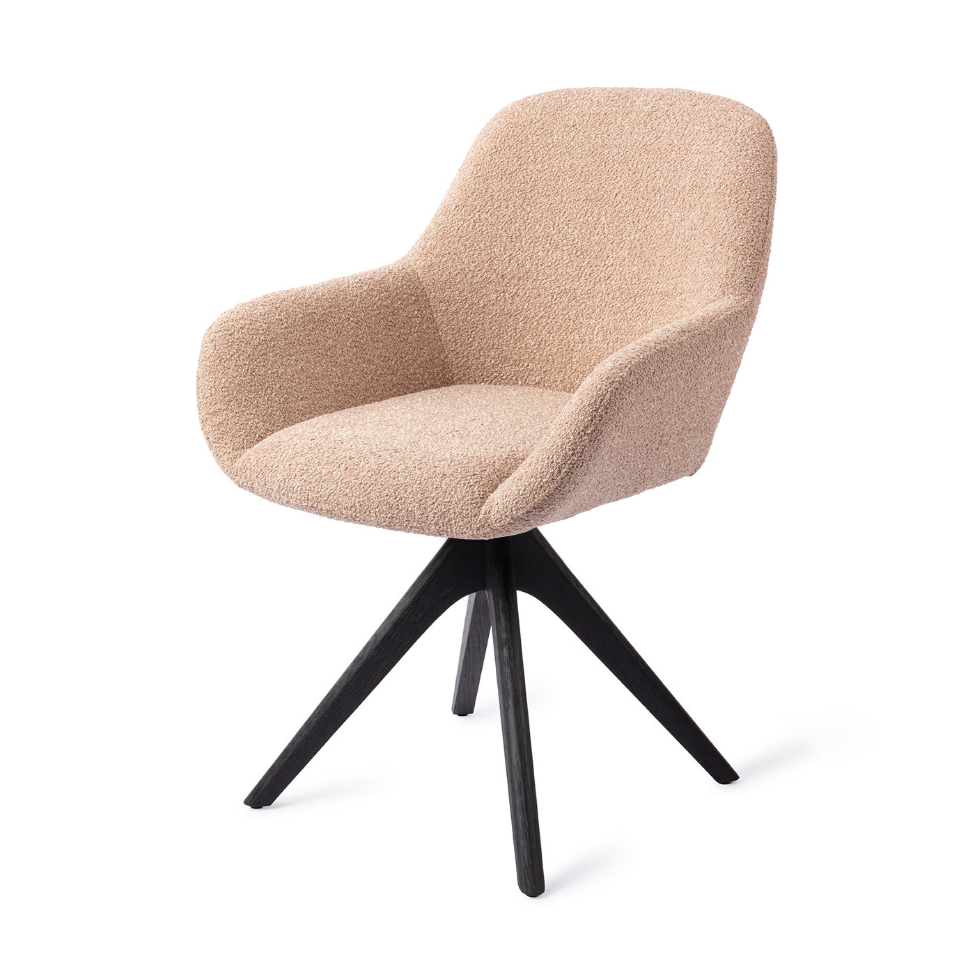 Jesper Home Esszimmerstuhl Kushi Flax Relax Revolve Eiche Schwarz