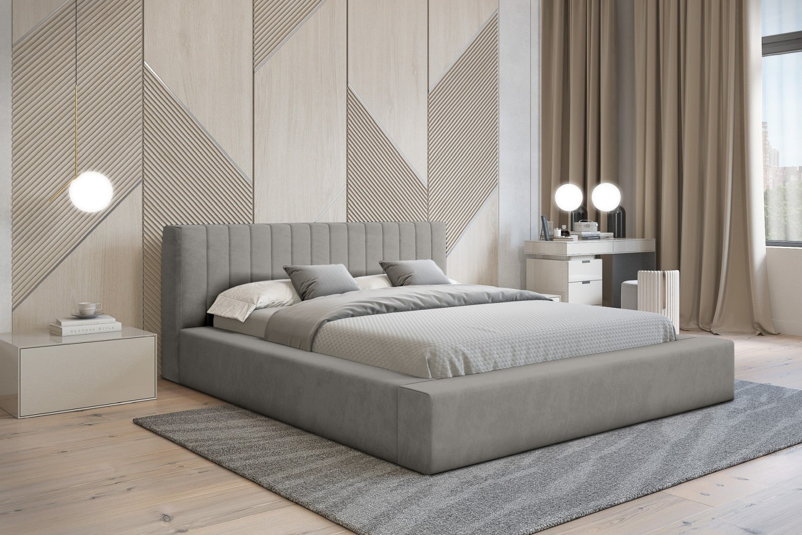 Polsterbett Carno Chenille 160x200 mit Metallrahmen Ditra-New 15