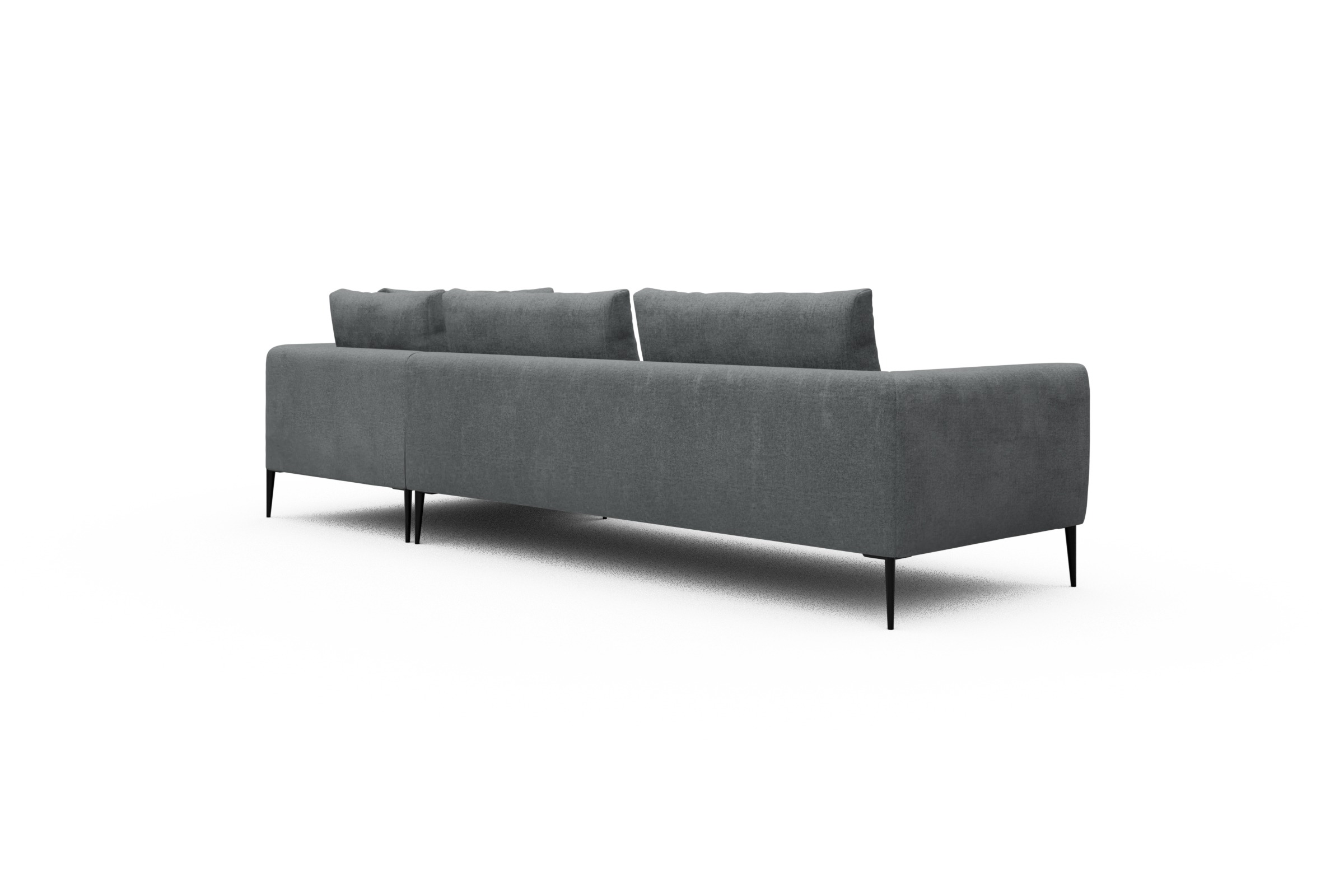 Ecksofa Paul Relax-Ecke links mit 3-Sitzer Casone-Gravel-Grey