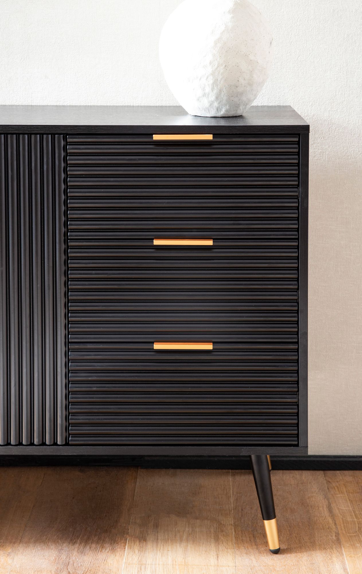 Sideboard Evenes Schwarz 120 × 40 × 80 cm