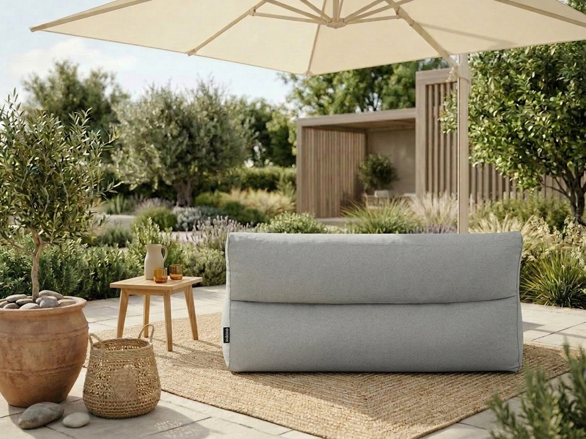 Bobochic Riviera Sofamodul 2-Sitzer Stoff Hellgrau