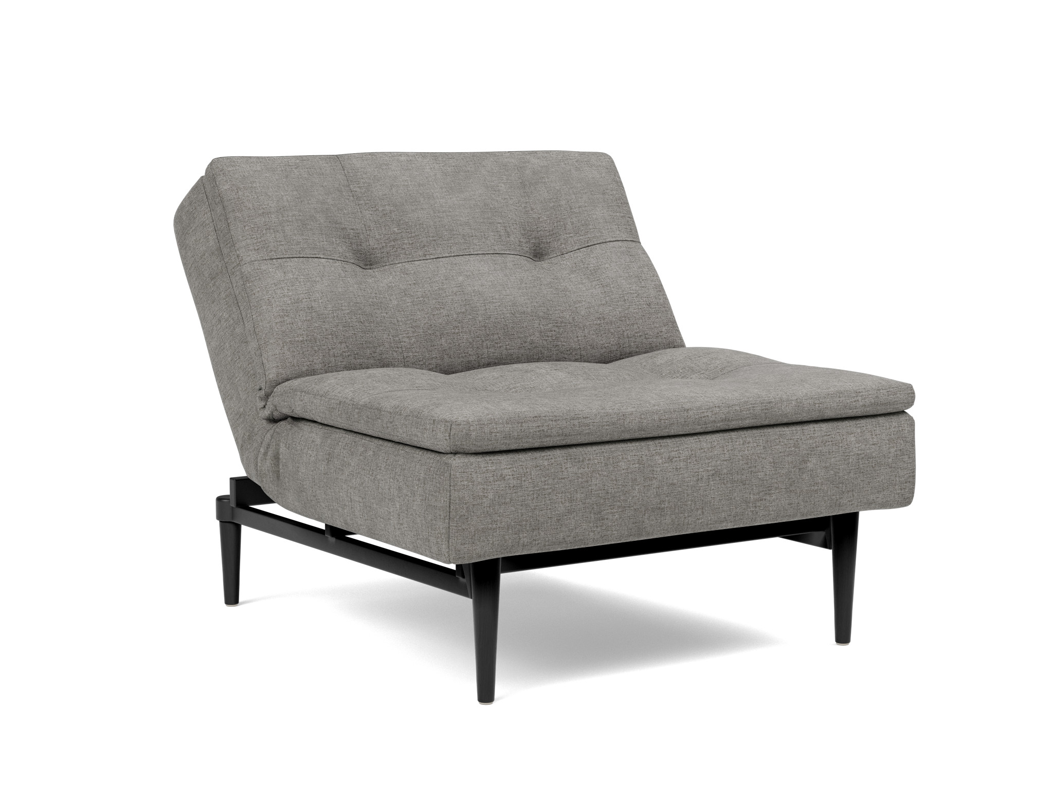 Sessel Dublexo Flachgewebe Avella 282-Warm-Grey Beine Styletto Eiche schwarz