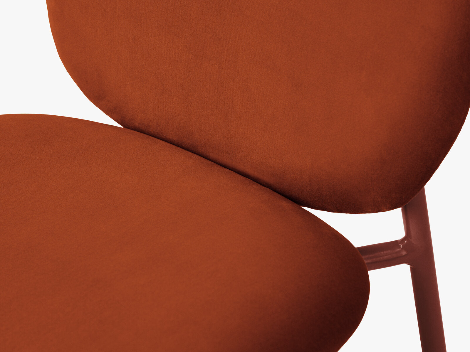 Micadoni Stuhl Caroline Samt Magic Velvet Kastanienbraun Rot