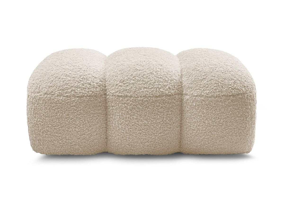 Bobochic Hippolyte Pouf Bouclé-Stoff Beige