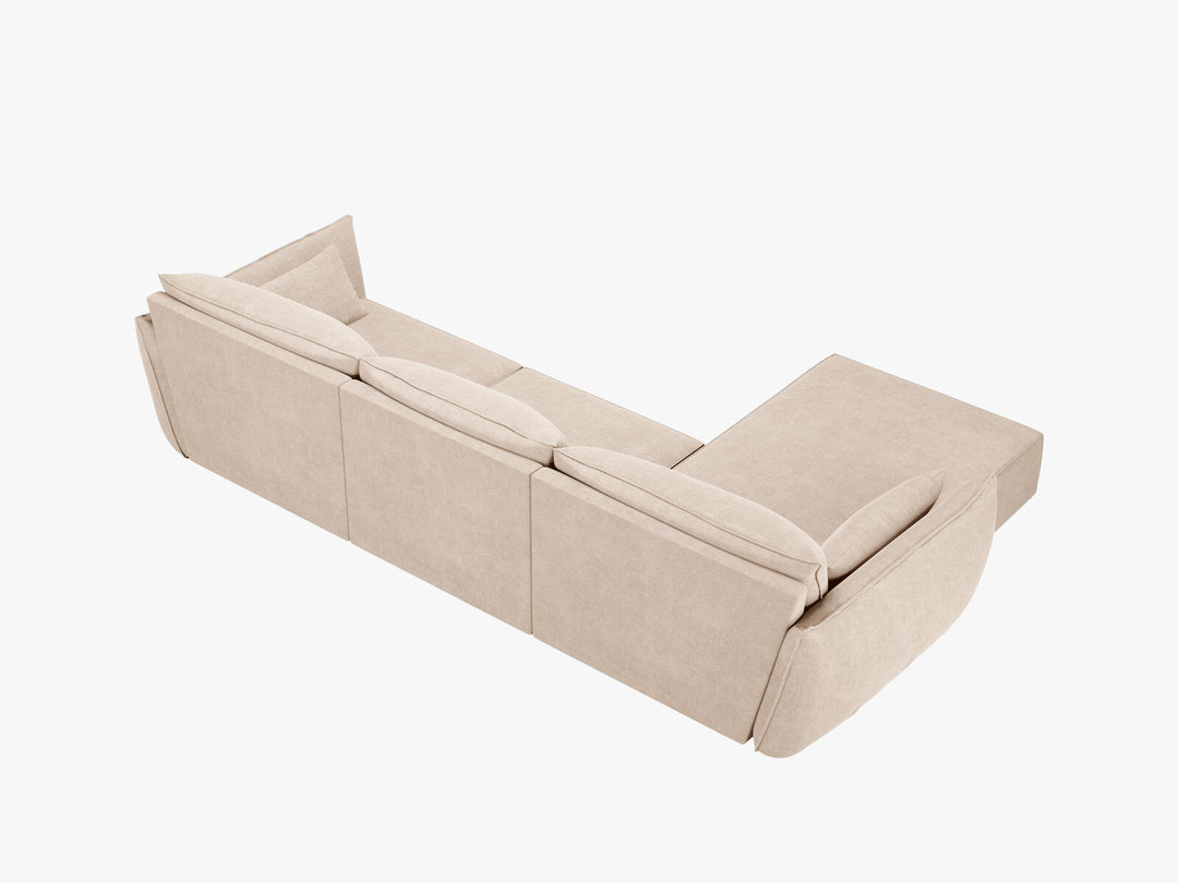 Micadoni Ecksofa Kaelle 4-Sitzer Links Chenille Over The Horizon Beige
