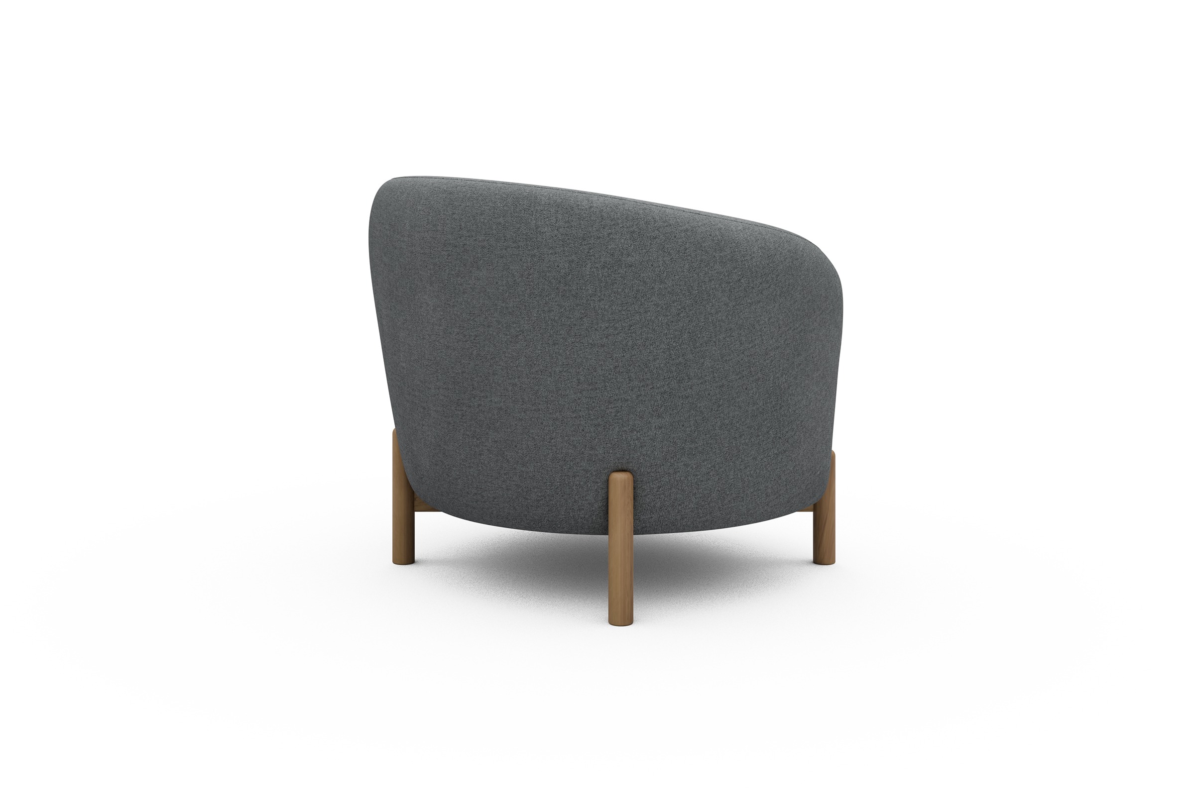 Sessel Ronda Holzbeine Eiche Natur Casone-Gravel-Grey