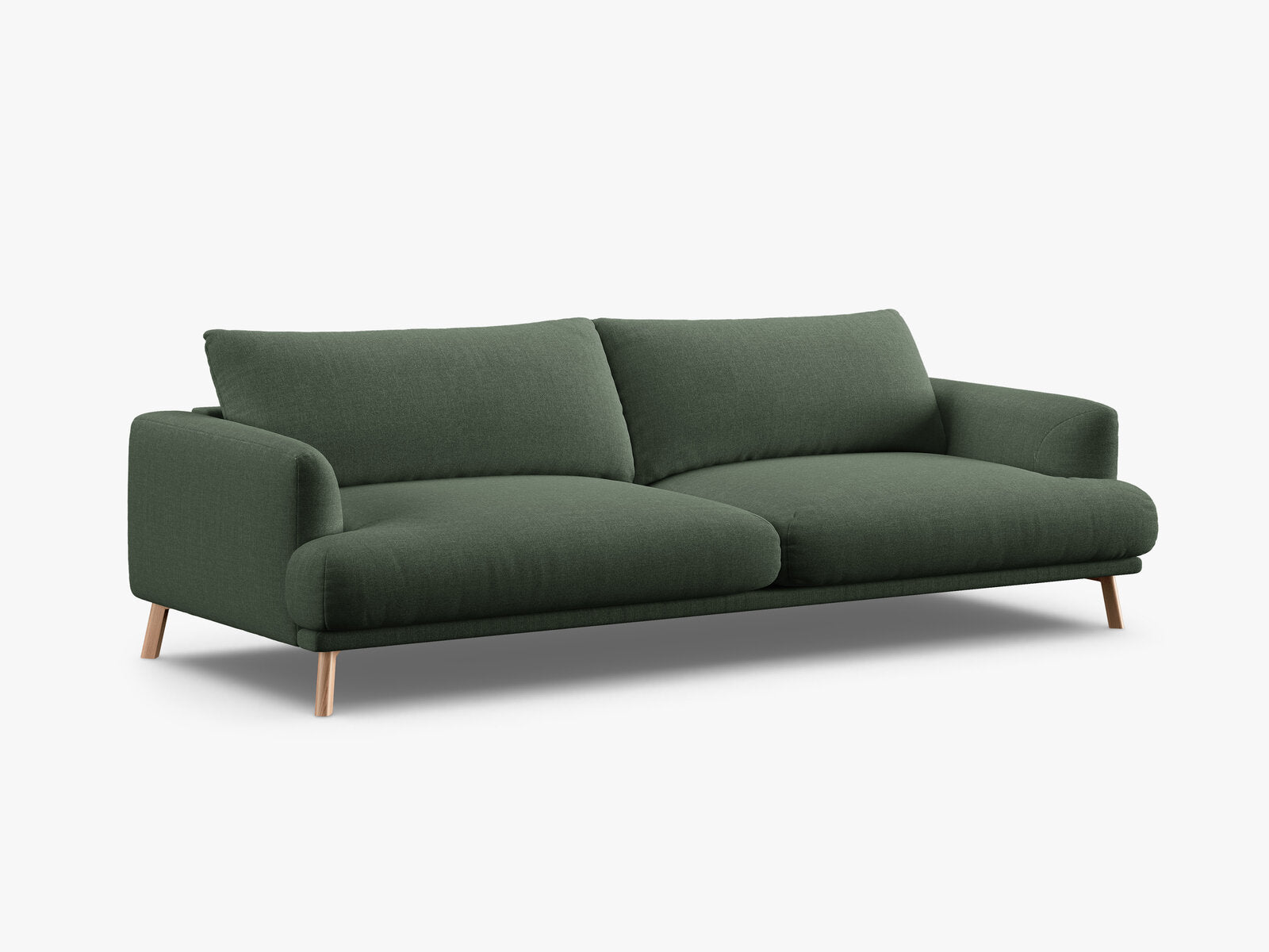 Micadoni Sofa Naomi 4-Sitzer Strukturierter Stoff Liberty Moßgrün