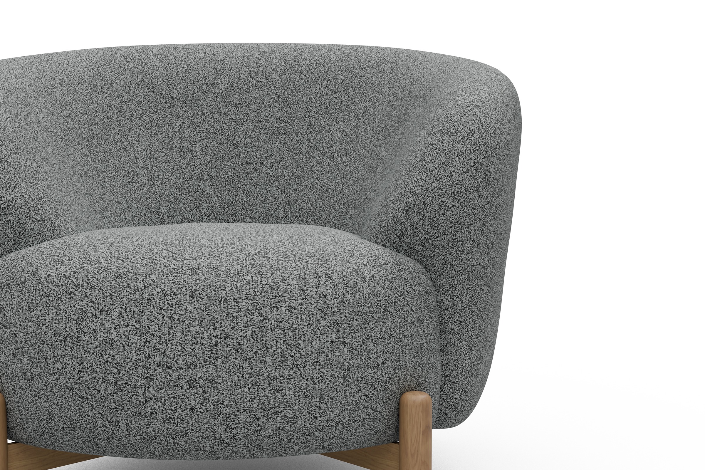 Sessel Ronda Holzbeine Eiche Natur Aivi-Gravet-Grey