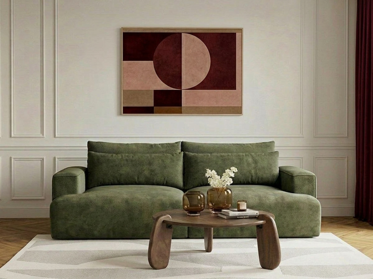 Bobochic Twiny Sofa 3-Sitzer Stoff Grün