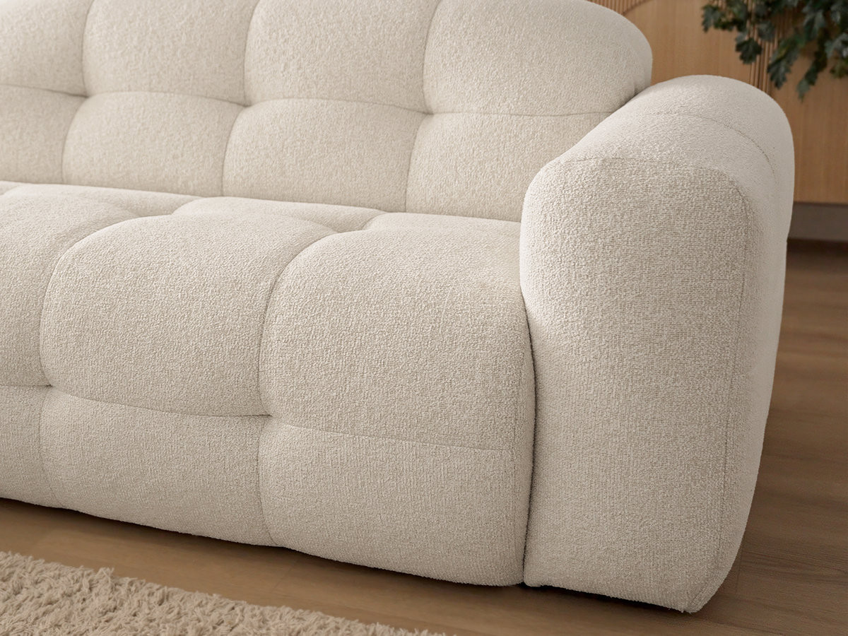 Bobochic Laura Sofa 3-Sitzer Melange-Stoff Beige