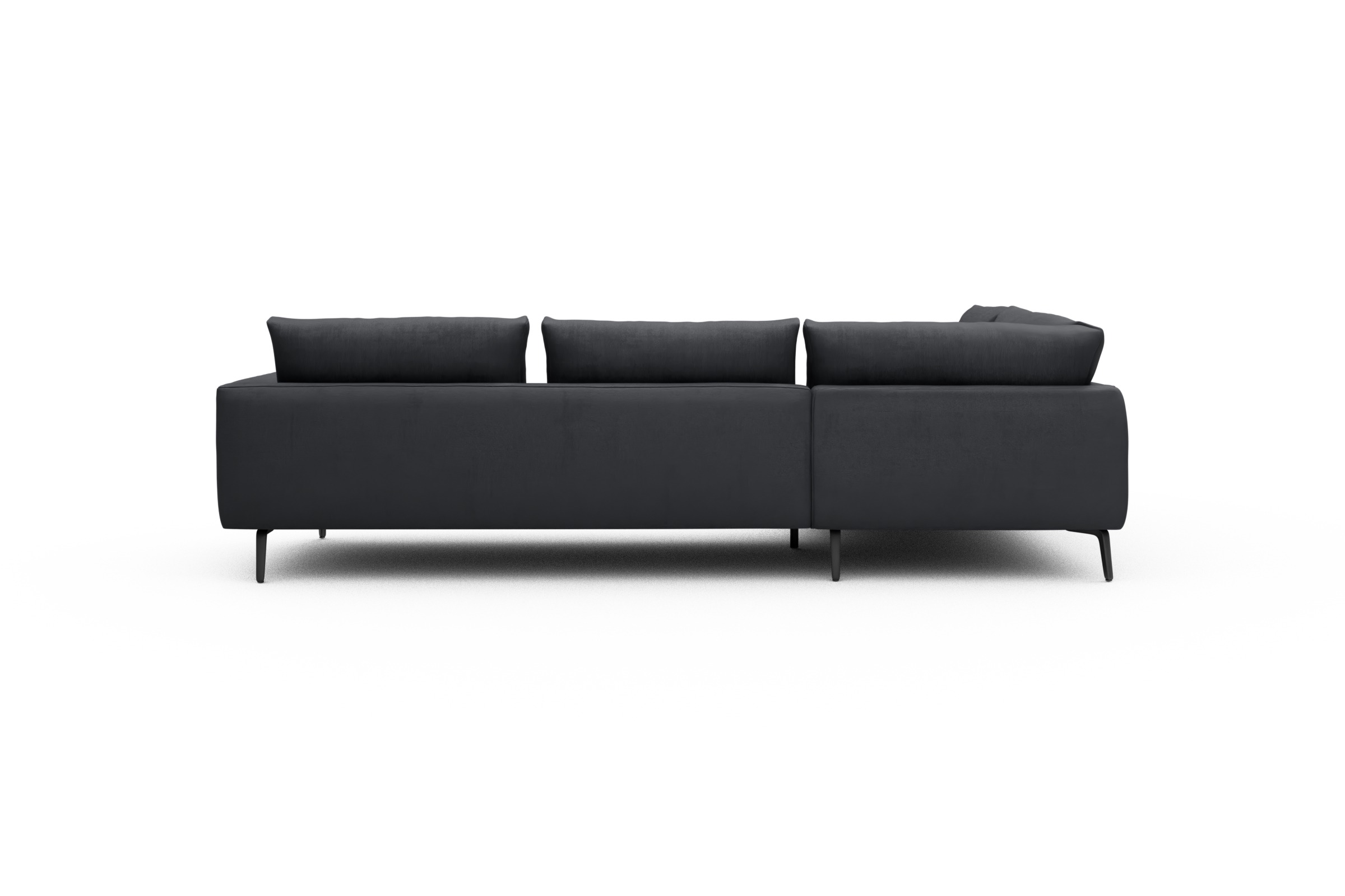 Ecksofa Karl Relax-Ecke links mit 2,5-Sitzer Cordufine-Slate-Grey
