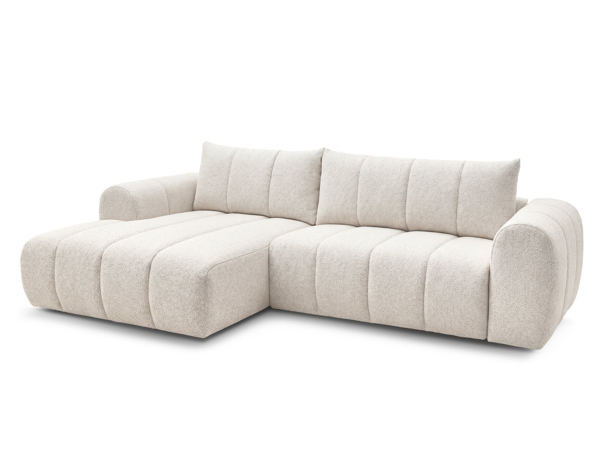 Bobochic Nesty Ecksofa 272 cm Melange-Stoff Beige Ecke links