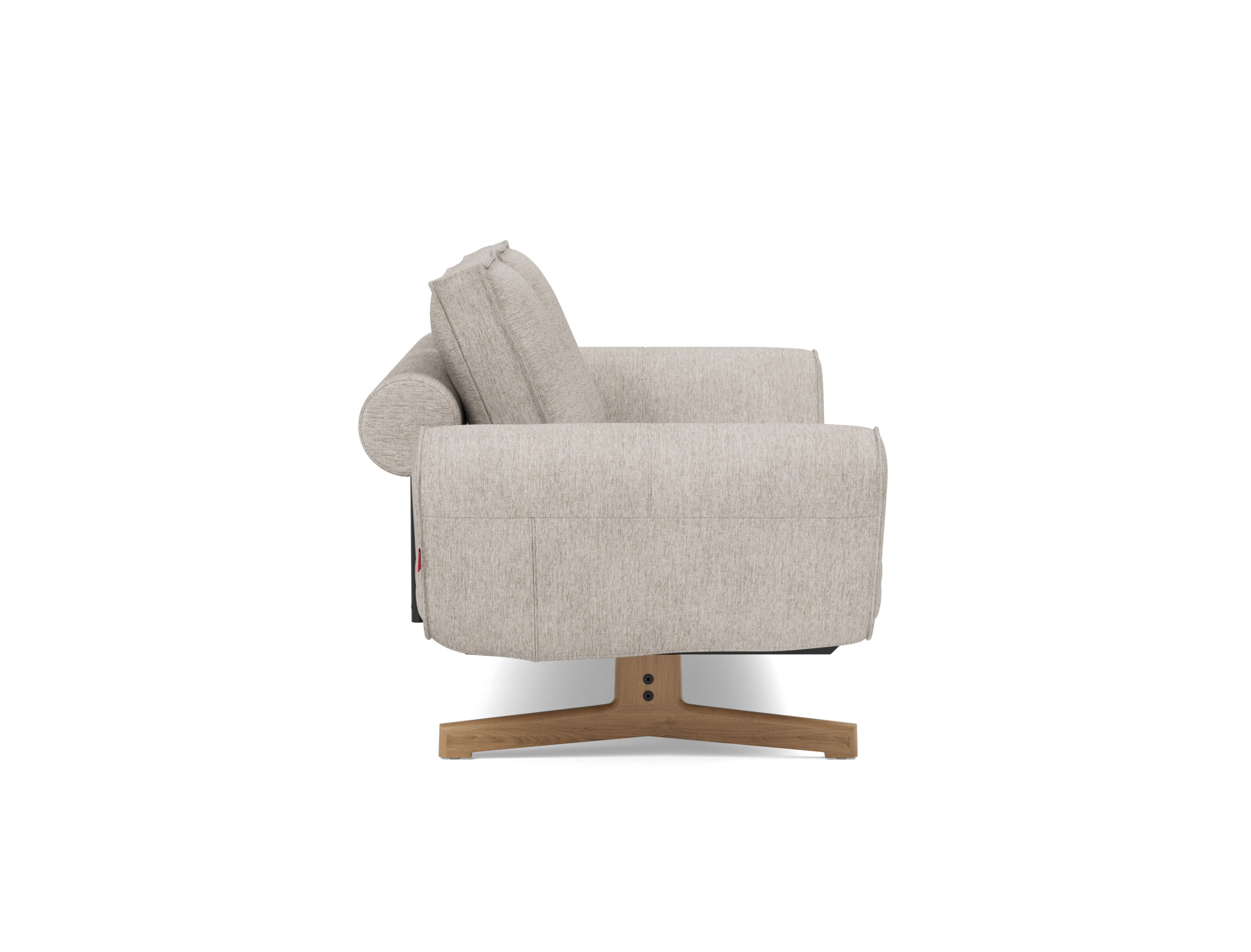 Tagesbett Ghia Chenille Yuveno 471-Sand Beine Eiche