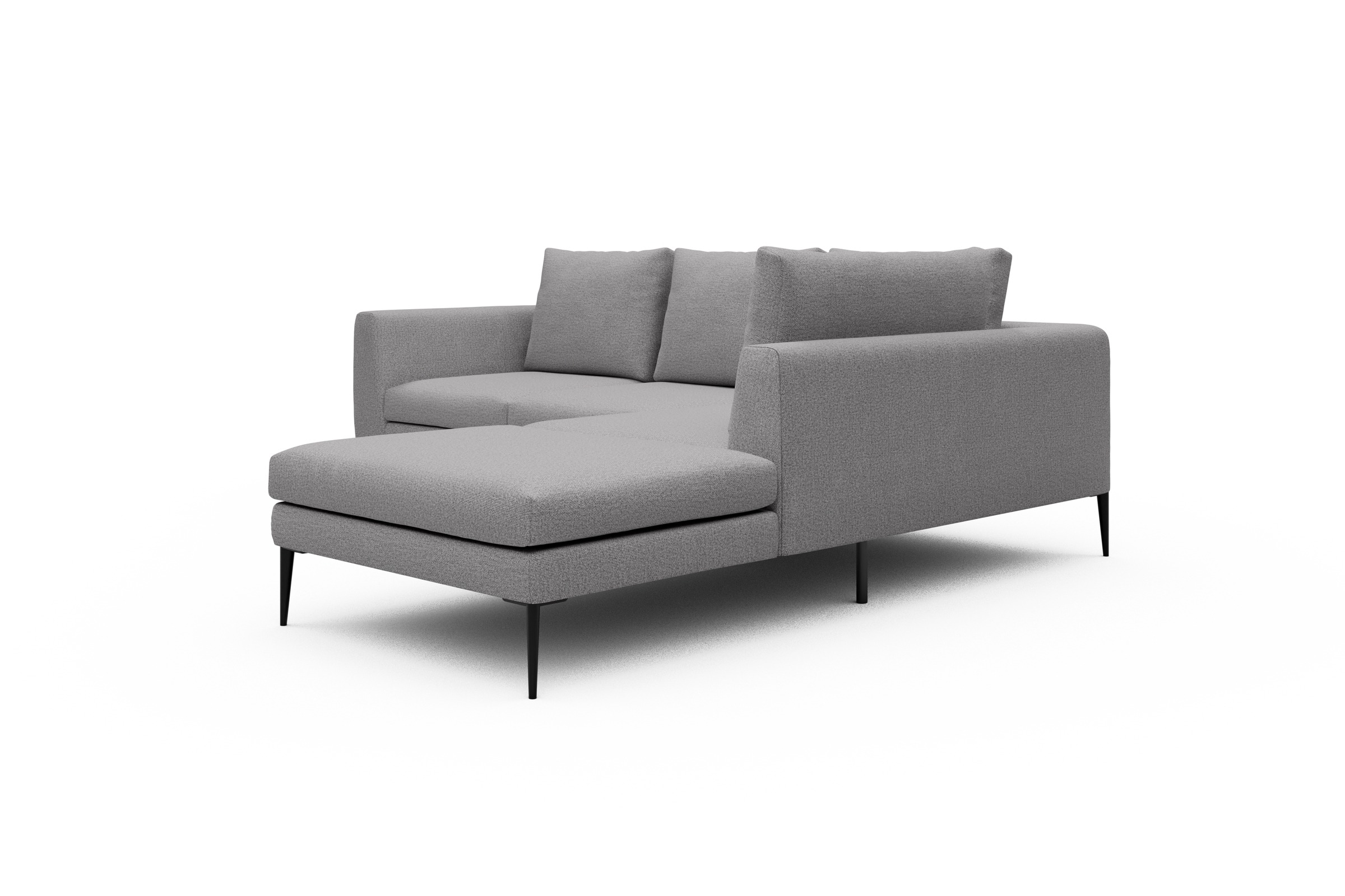 Ecksofa Paul Relax-Ecke rechts mit 2-Sitzer Sama-Grey