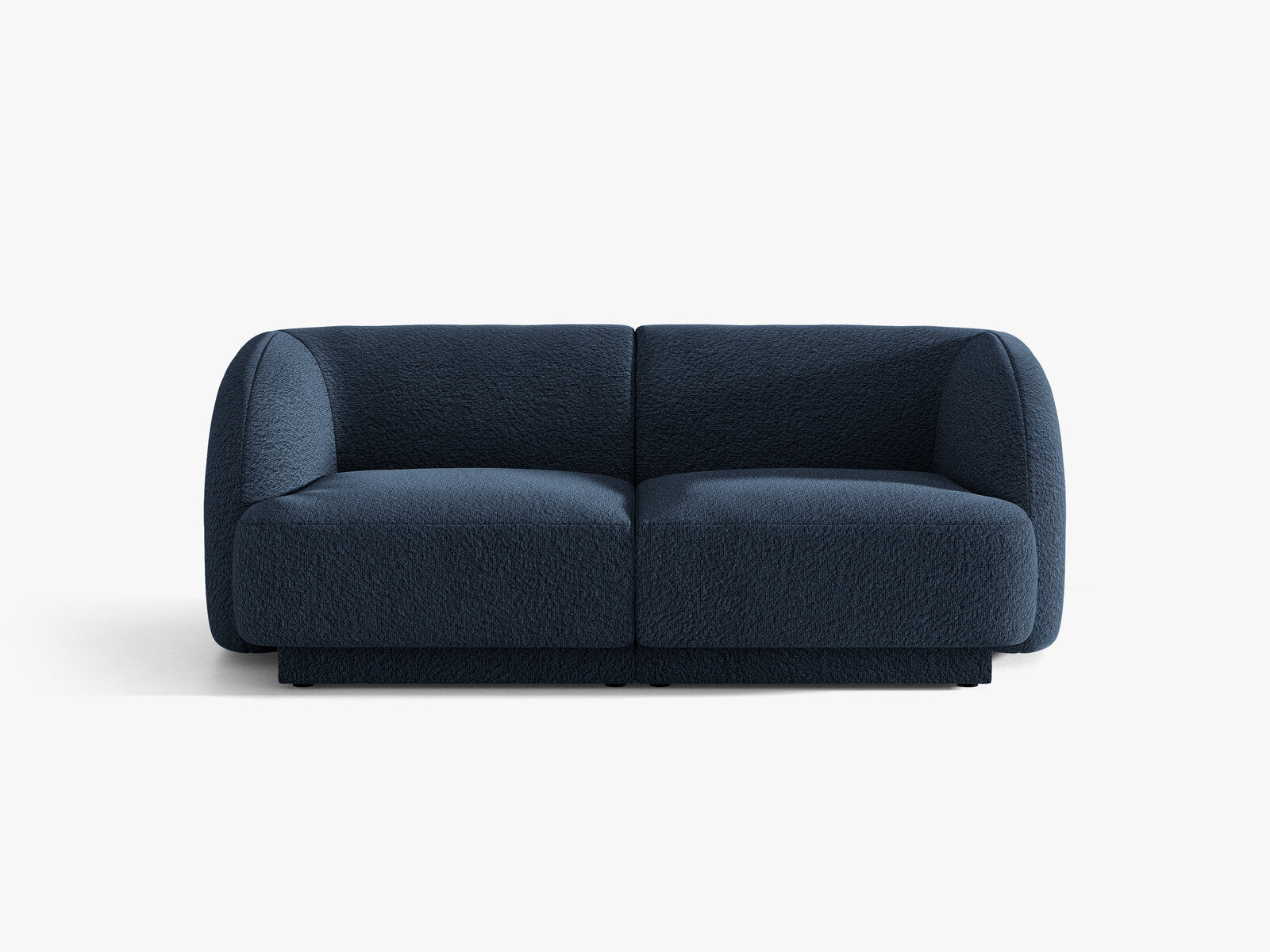 Micadoni Sofa Miley 2-Sitzer Boucle Baloo Dunkelblau