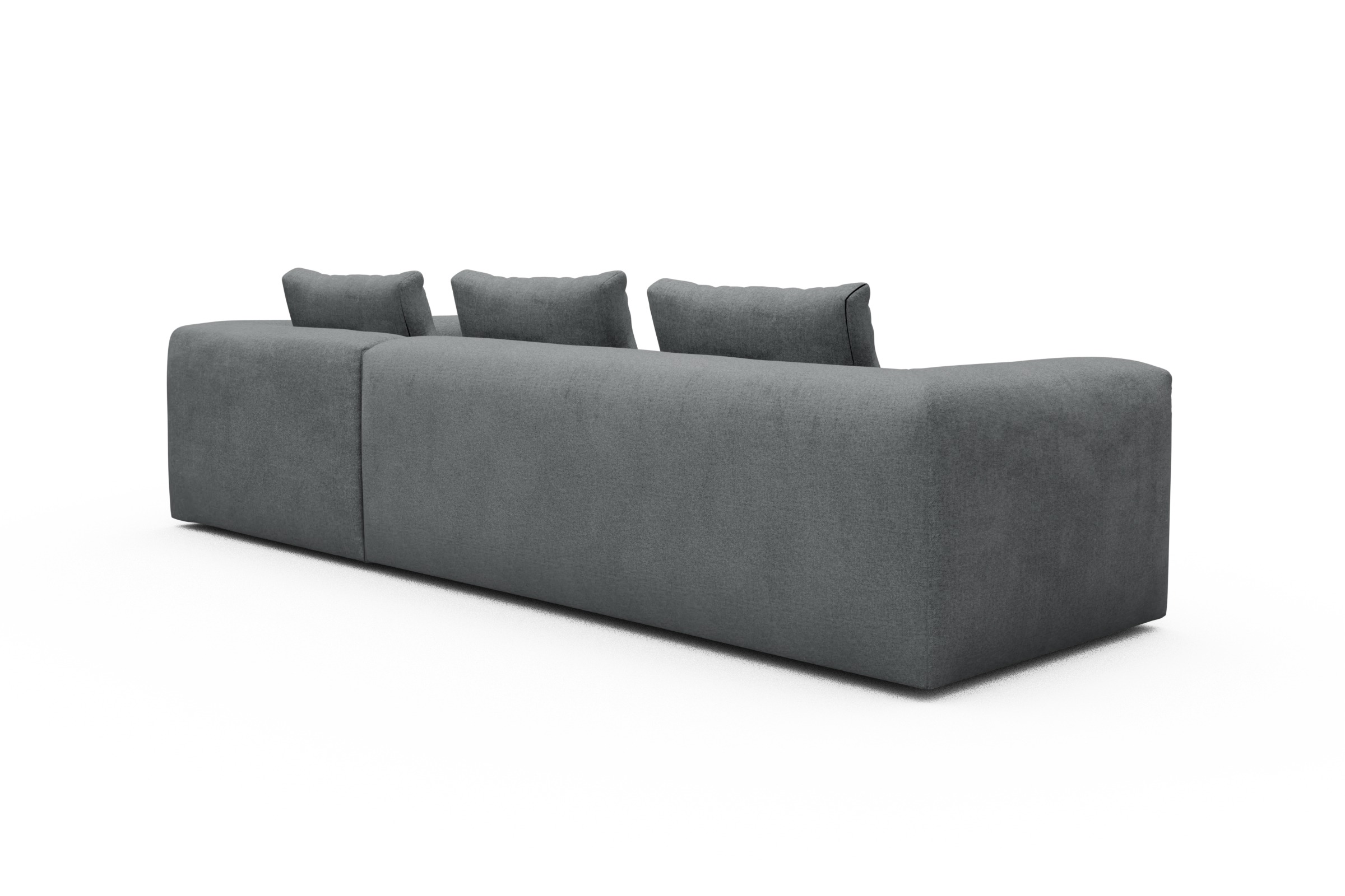 Ecksofa Fred Relax-Ecke rechts mit 2,5-Sitzer Casone-Gravel-Grey