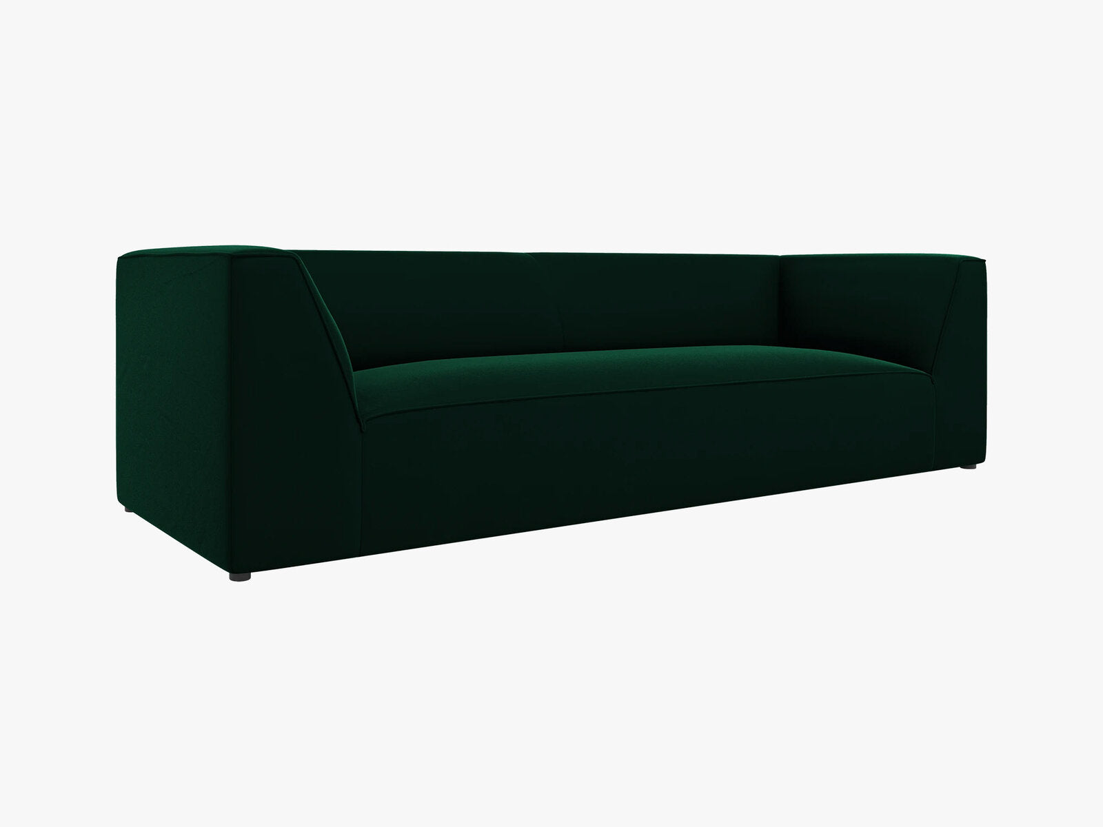 Micadoni Sofa Ruby 3-Sitzer Samt Salvador Flaschengrün