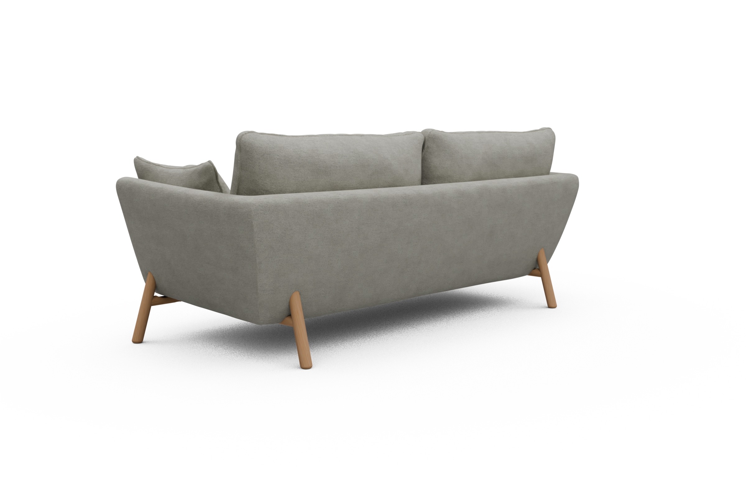 Sofa Emil 3-Sitzer Beinfarbe Eiche Natur Carreno-Moon-Stone-White