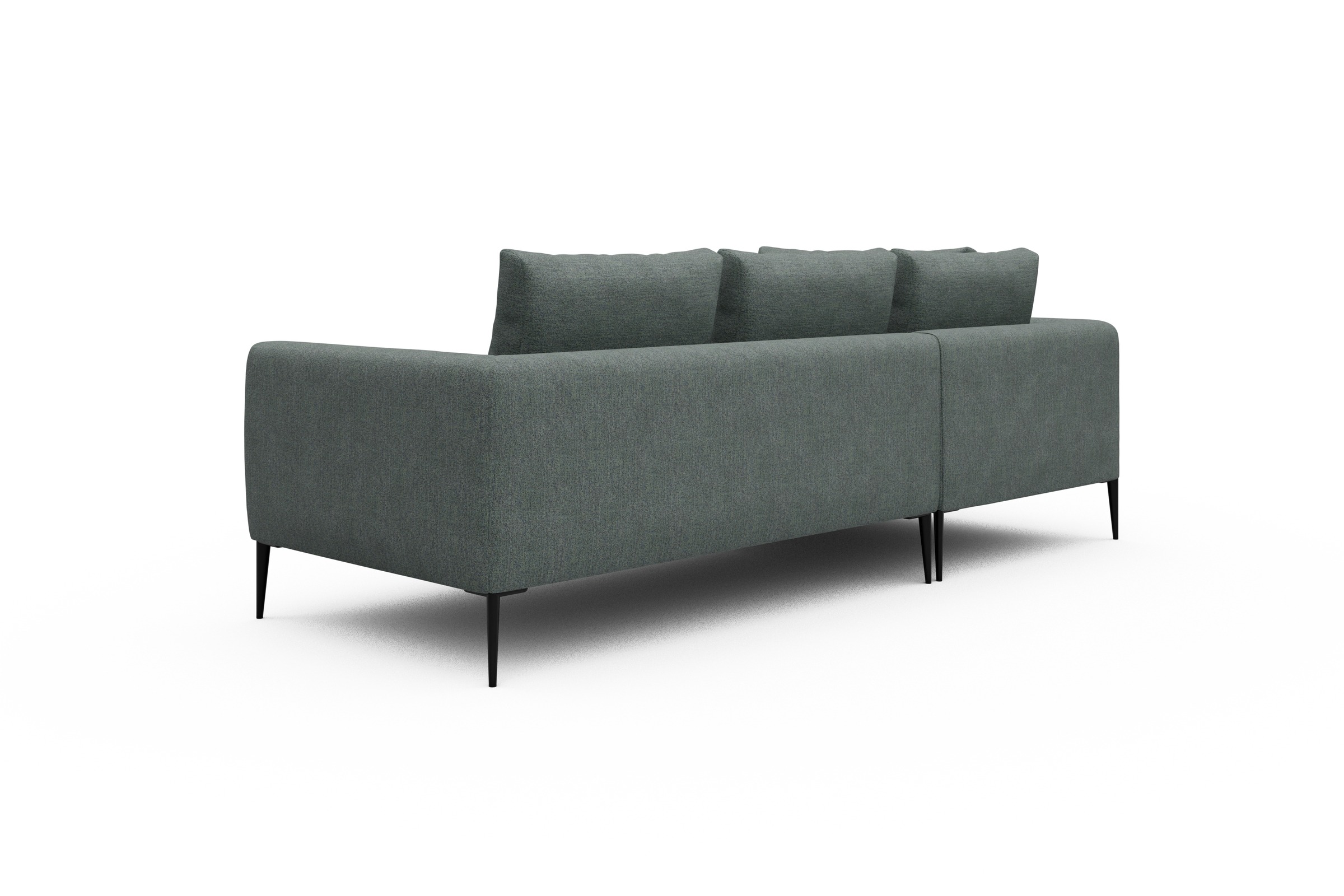 Ecksofa Paul Relax-Ecke links mit 2-Sitzer Carreno-Ice-Blue
