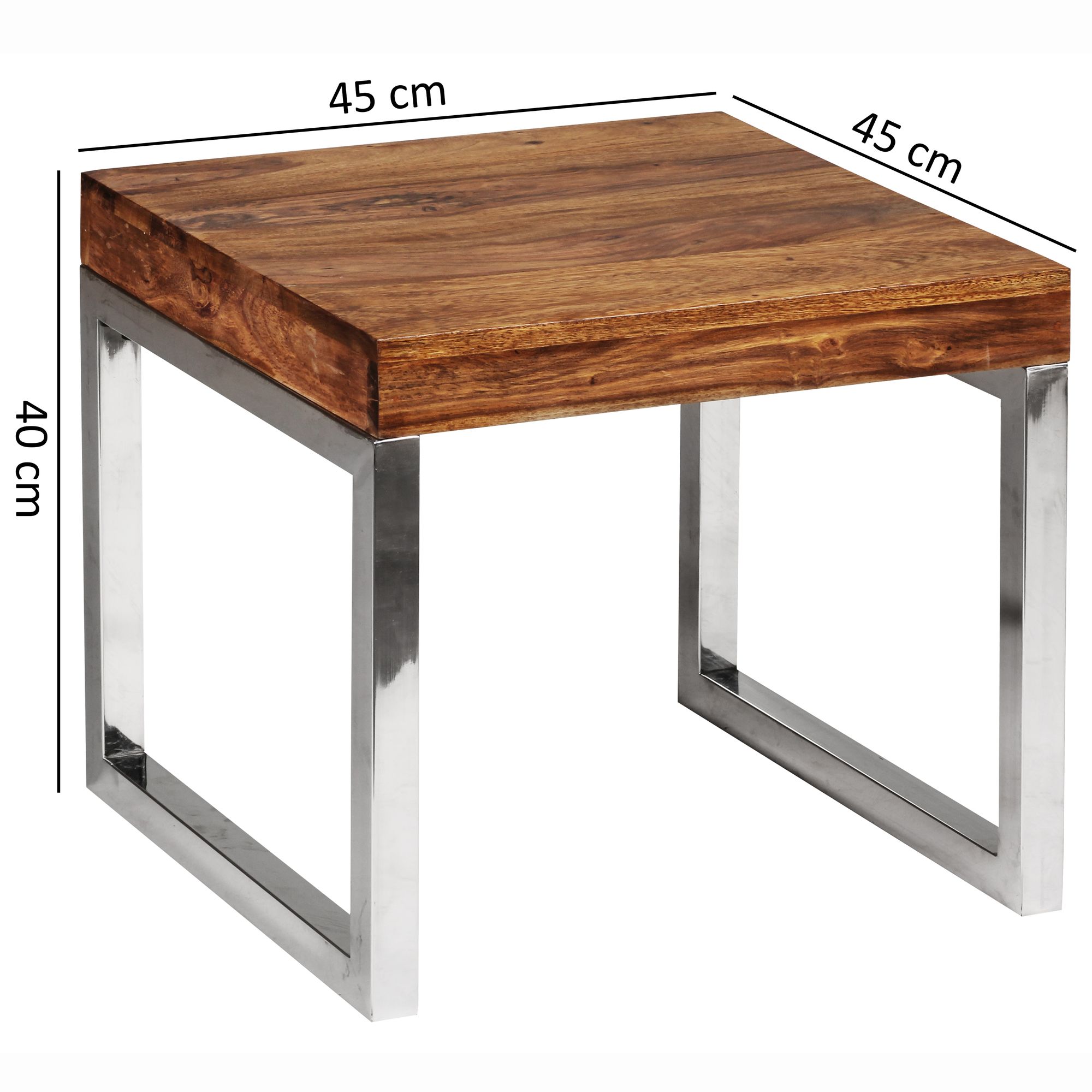 Beistelltisch Alta Sheesham Massivholz 45 × 45 × 40 cm