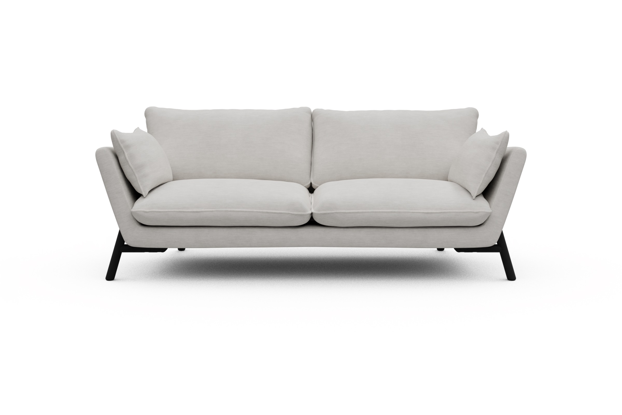 Skandi Home Sofa Emil 3-Sitzer Beinfarbe Eiche Schwarz Vivus-Dusty-Off-White moebelfaktor