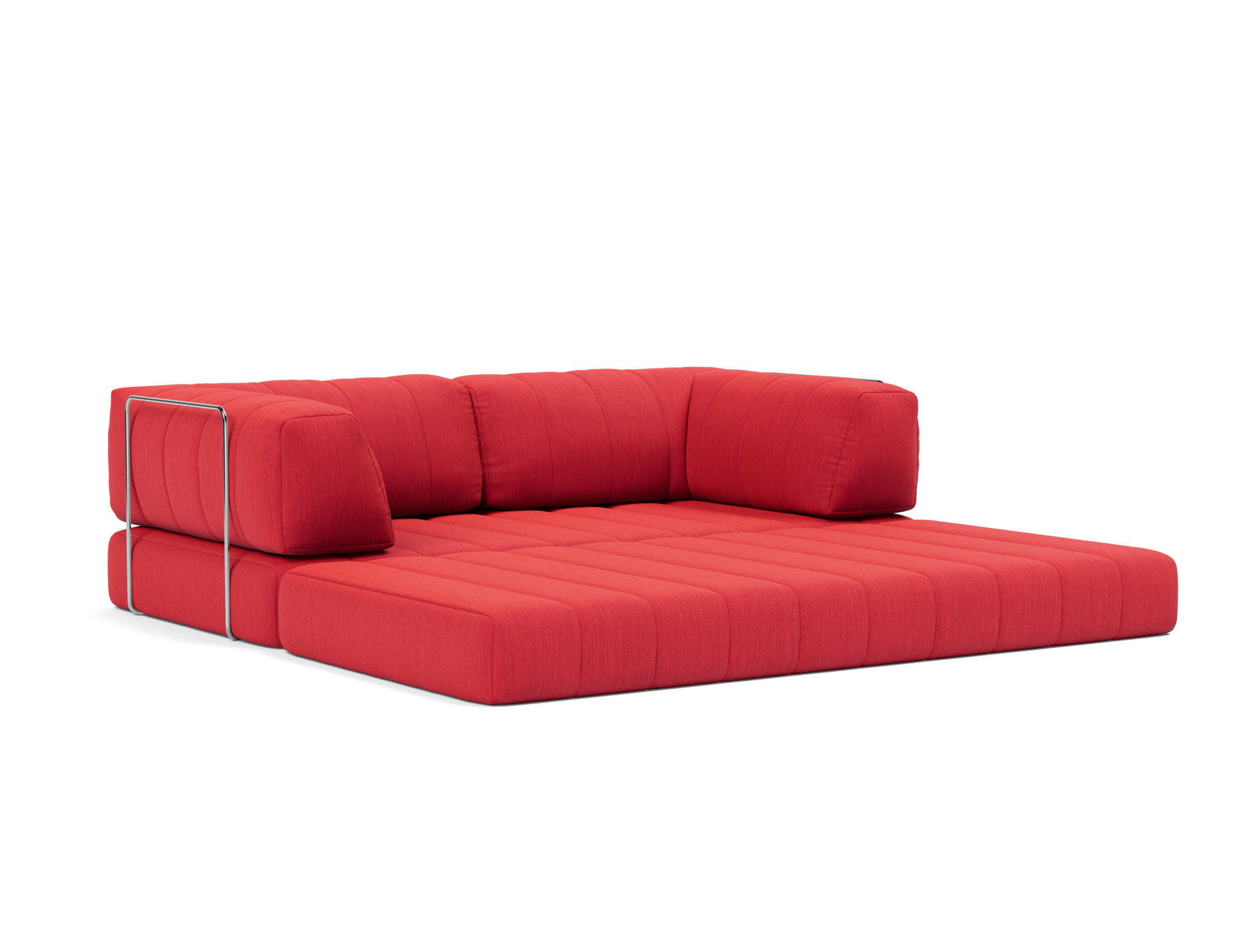 Schlafsofa CozyPad mit Armlehnen Flachgewebe Elegance 511-Red