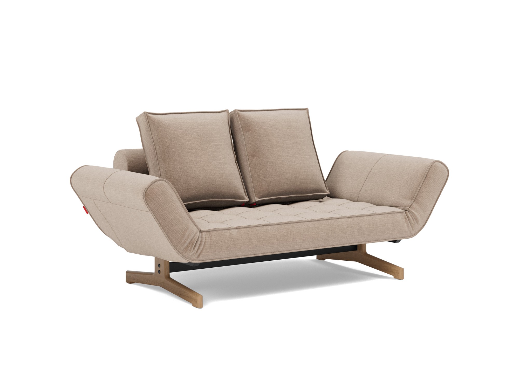 Tagesbett Ghia Chenille Esina 417-Mocha Beine Eiche