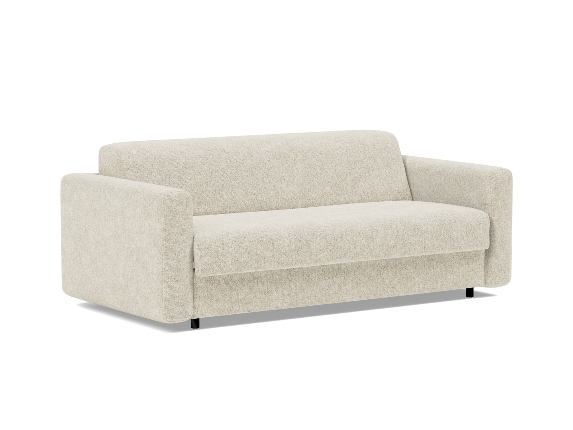 Schlafsofa Killian mit Memory-Matratze 140 Strukturierter Stoff Taura 357-Off-White