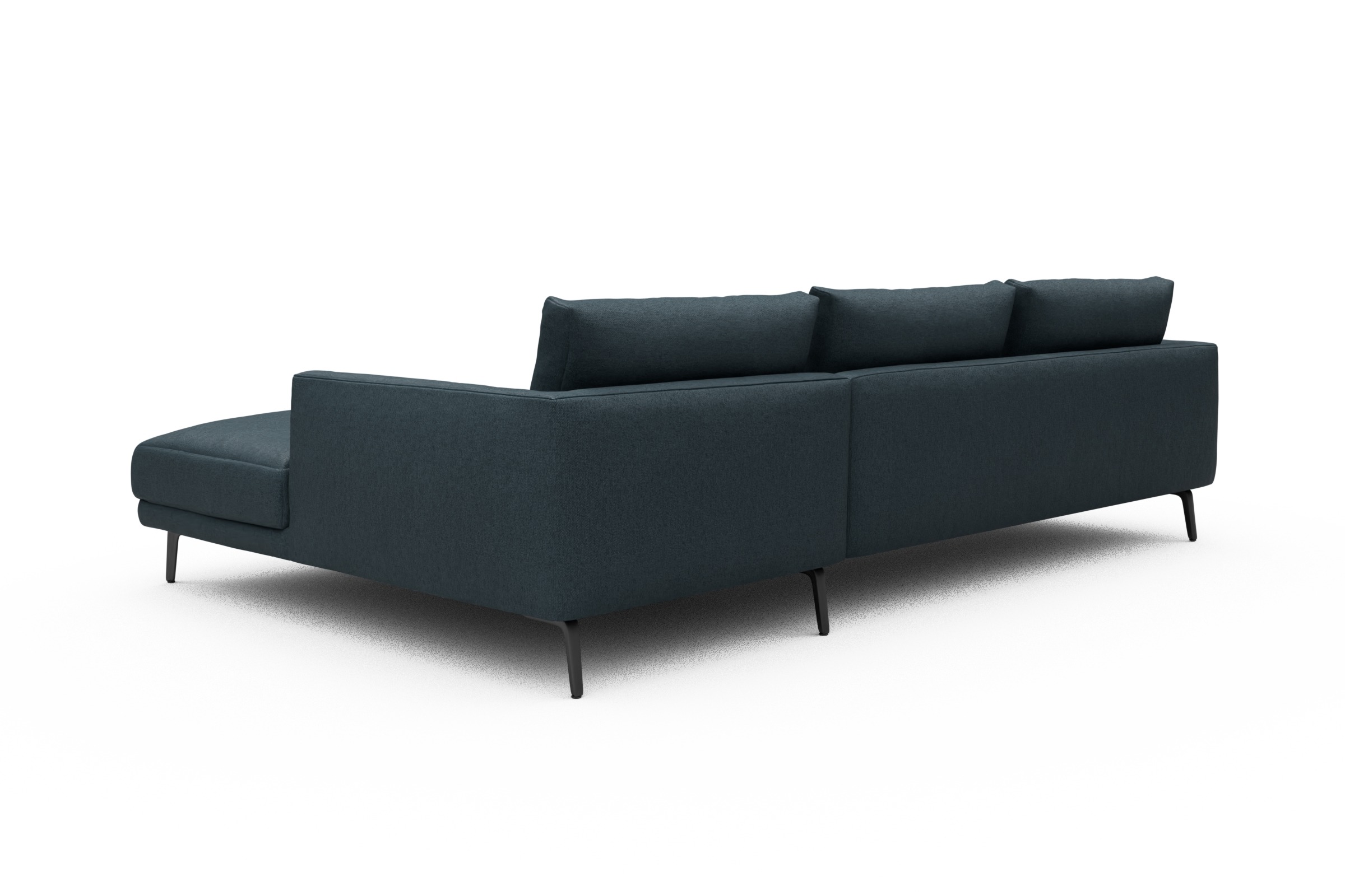 Ecksofa Karl Chaiselongue rechts mit 2,5-Sitzer Denari-Royal-Blue