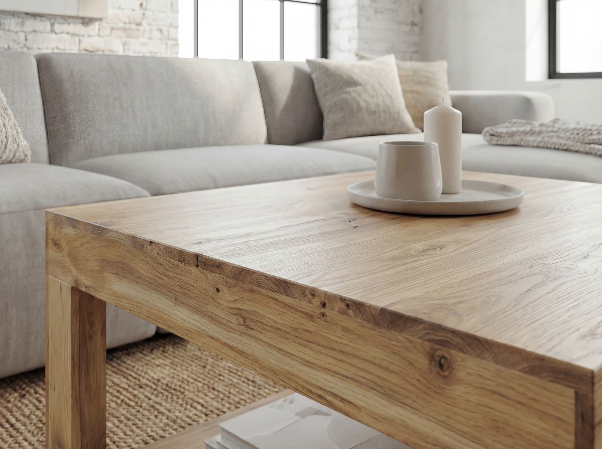 Couchtisch Valldal Massivholz Akazie 60 × 60 × 39,5 cm