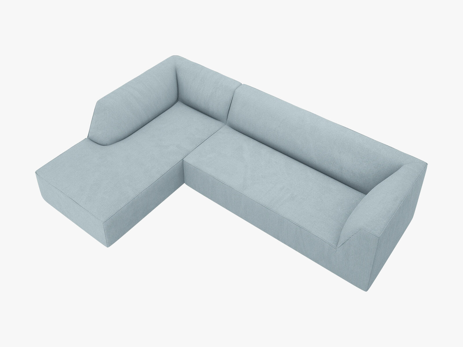 Micadoni 4-Sitzer Modular Sofa Ruby Links Kord Scala Hellblau