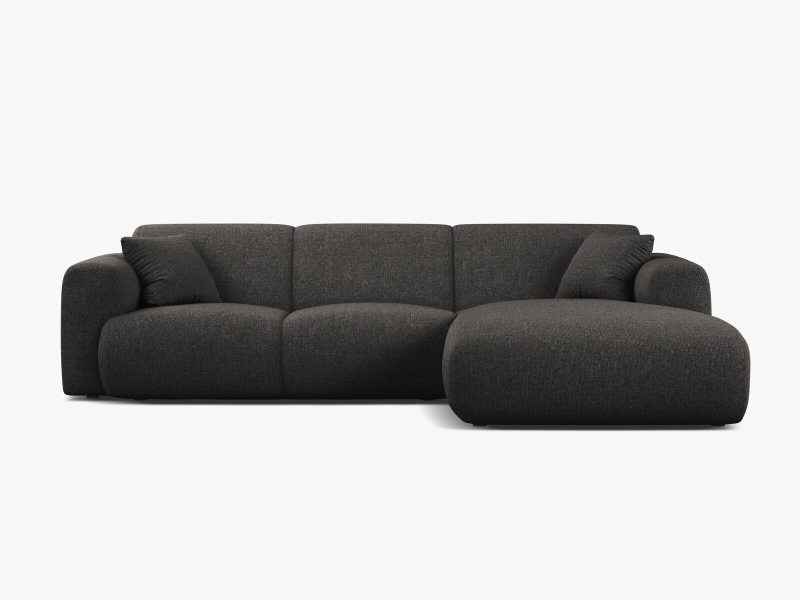Micadoni Ecksofa Molino 4-Sitzer Rechts Chenille Eden Anthrazit