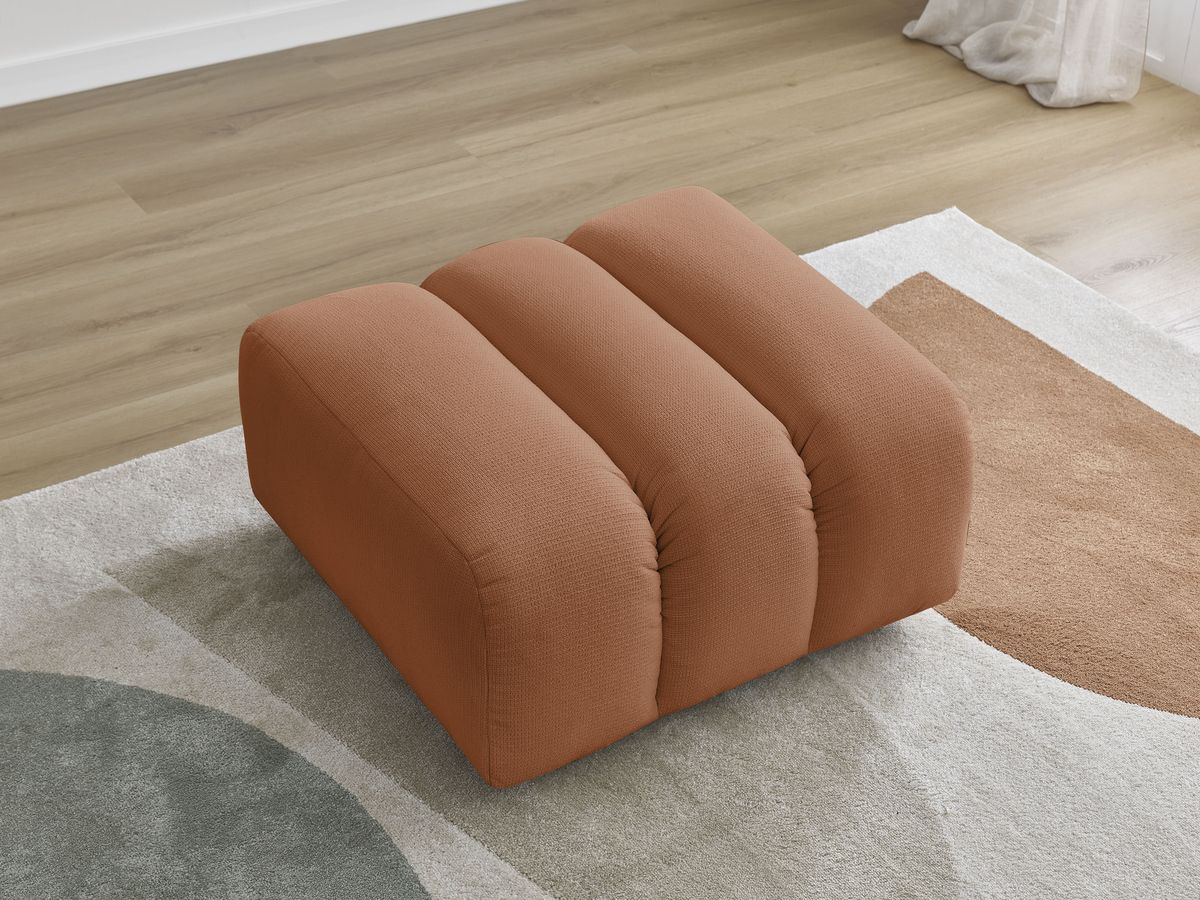 Bobochic Talia Pouf Melange-Stoff Orange